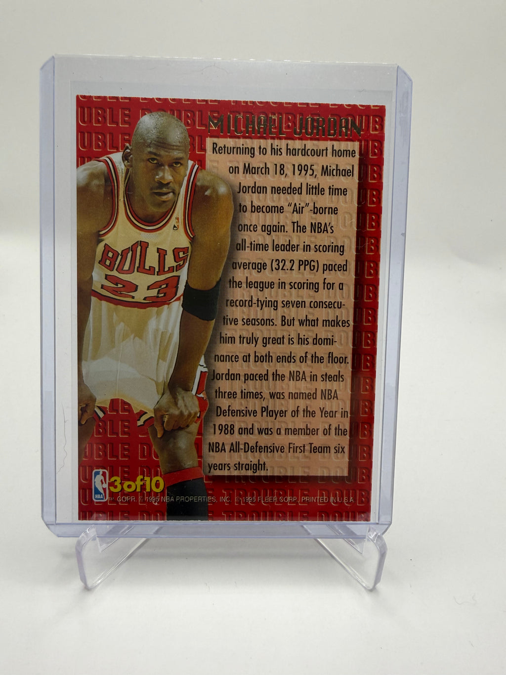 1995-96 Fleer Ultra Double Trouble Gold Medallion Michael Jordan #3 of 10