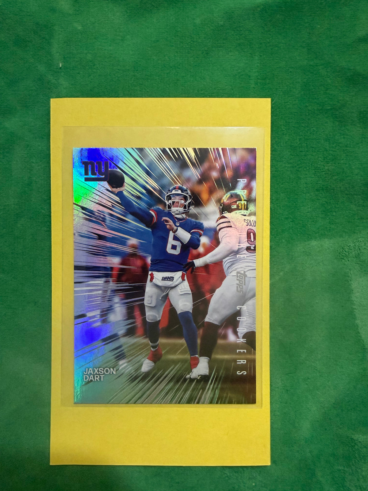 2025 Topps Football Pressure Cookers Jaxson Dart #PC-3 Holo/Refractor Insert