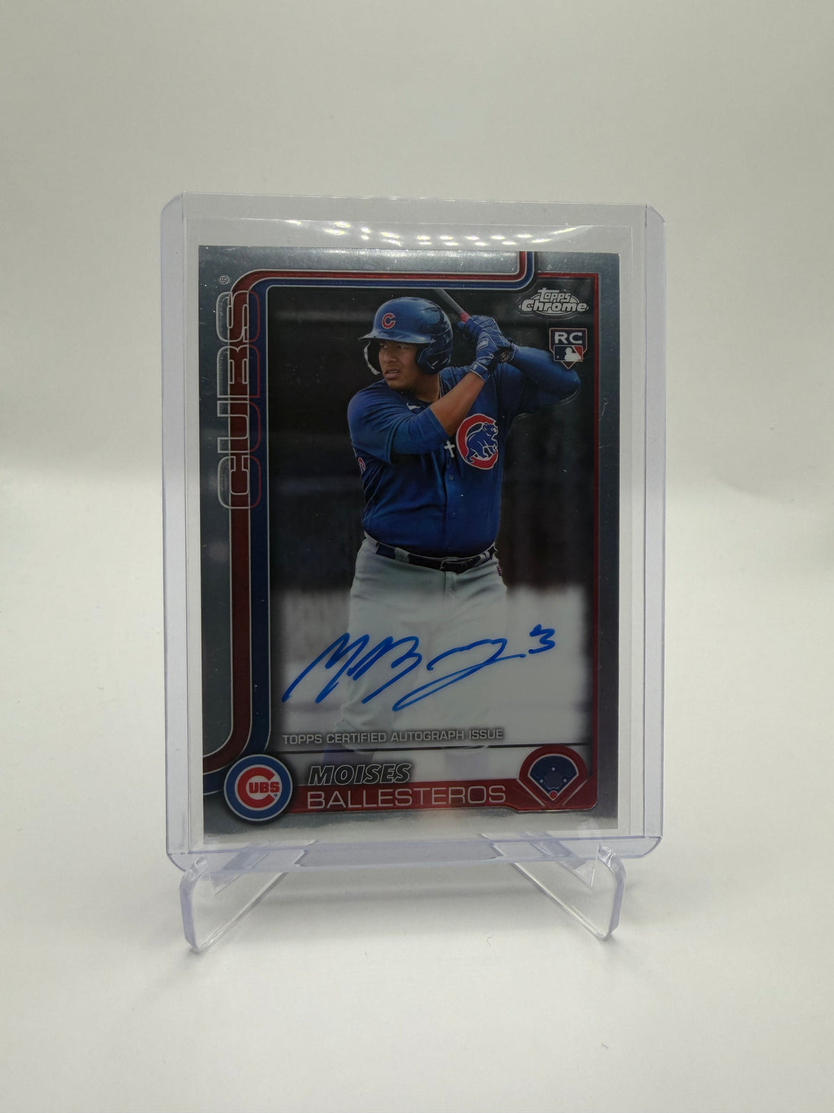 2025 Topps Chrome Baseball Moises Ballesteros Rookie Autograph #RA-MB Base Chrome Auto