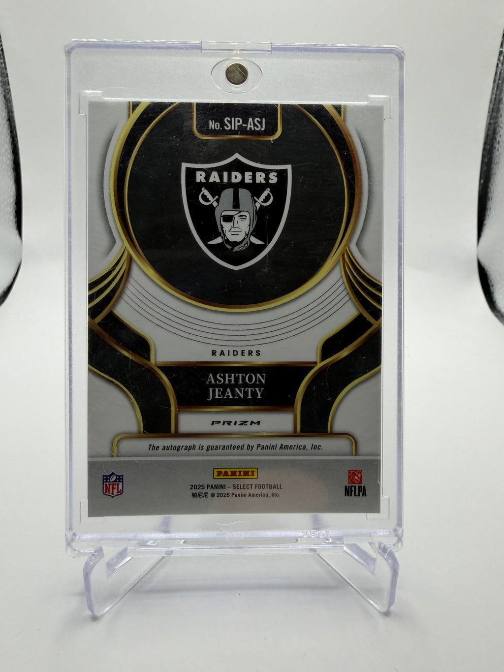 2025 Panini Select Football Ashton Jeanty Signatures Prizm Rookie Auto #SIP-ASJ