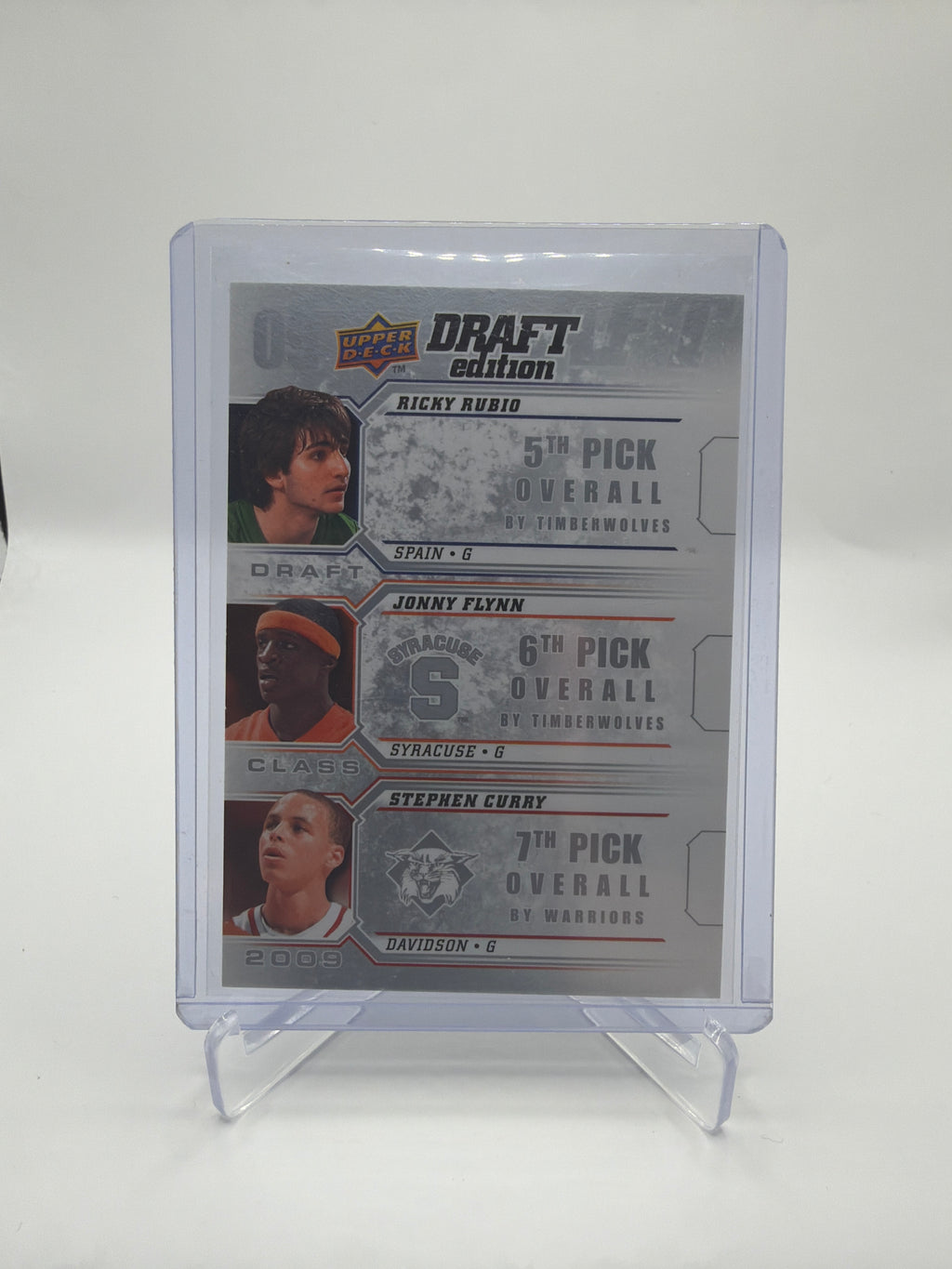 2009-10 Upper Deck Draft Edition Draft Class Ricky Rubio / Jonny Flynn / Stephen Curry #D-RFC