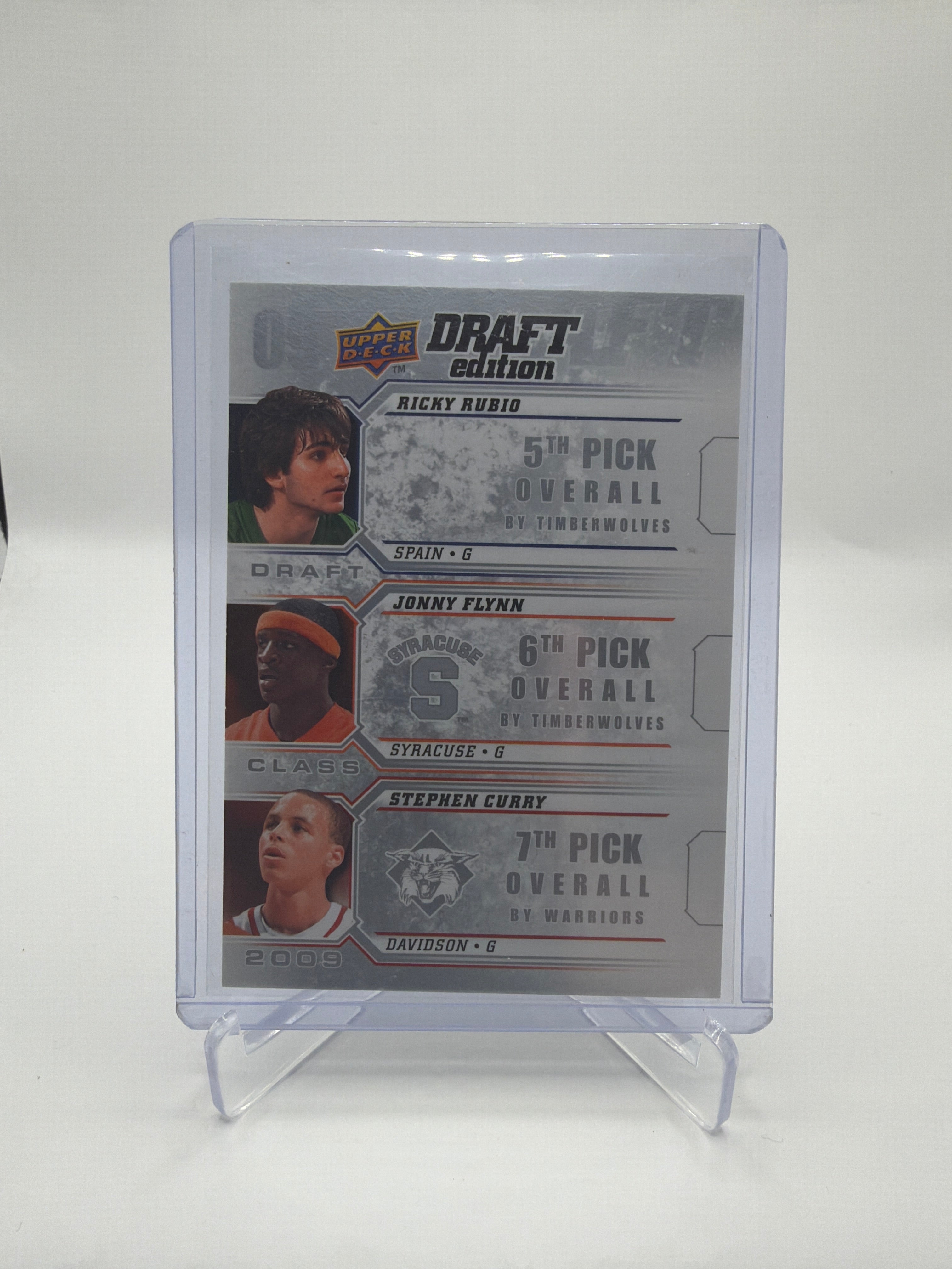 2009-10 Upper Deck Draft Edition Draft Class Ricky Rubio / Jonny Flynn / Stephen Curry #D-RFC