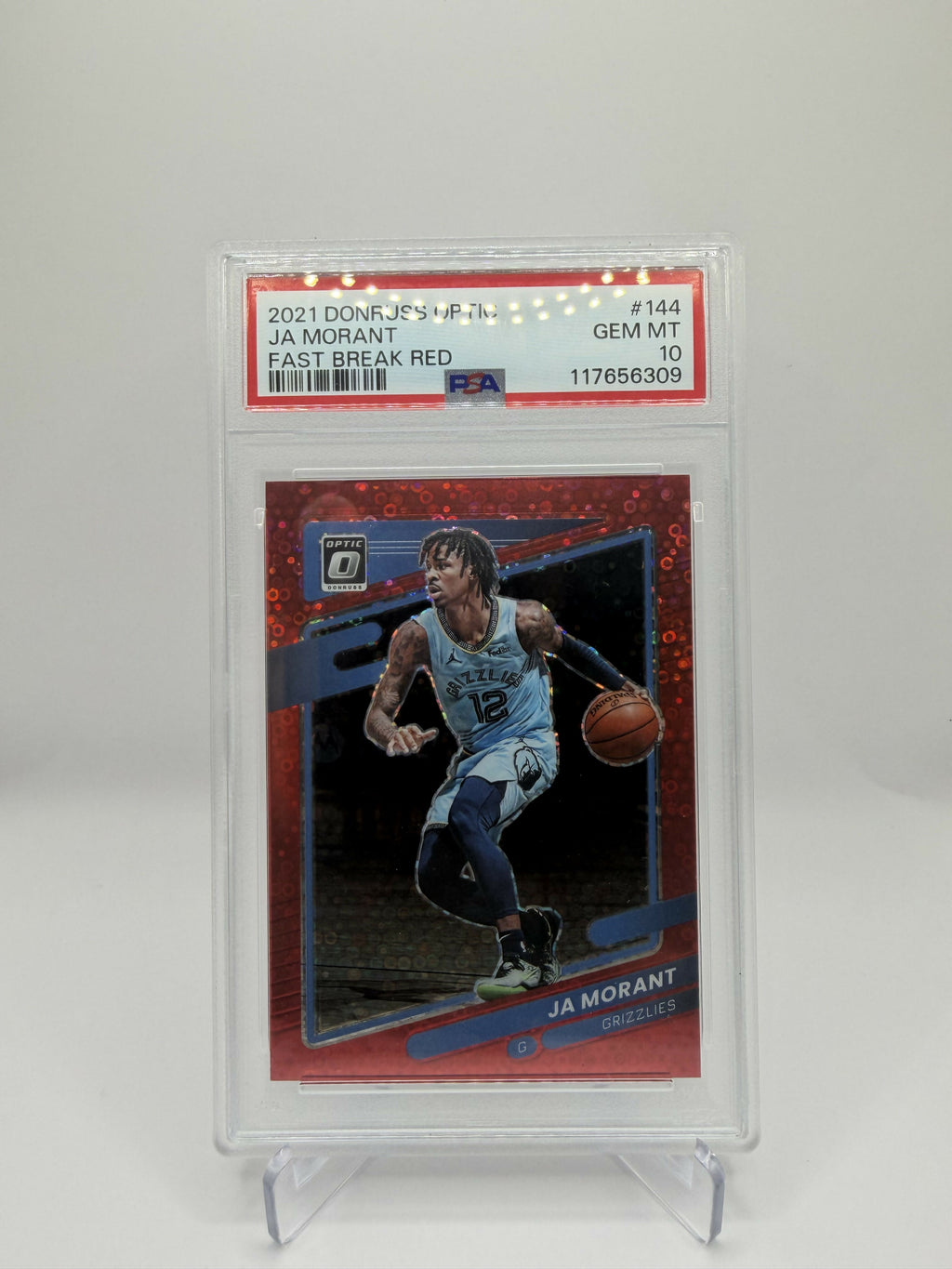 2021 Optic Fast Break Red Ja Morant Psa 10