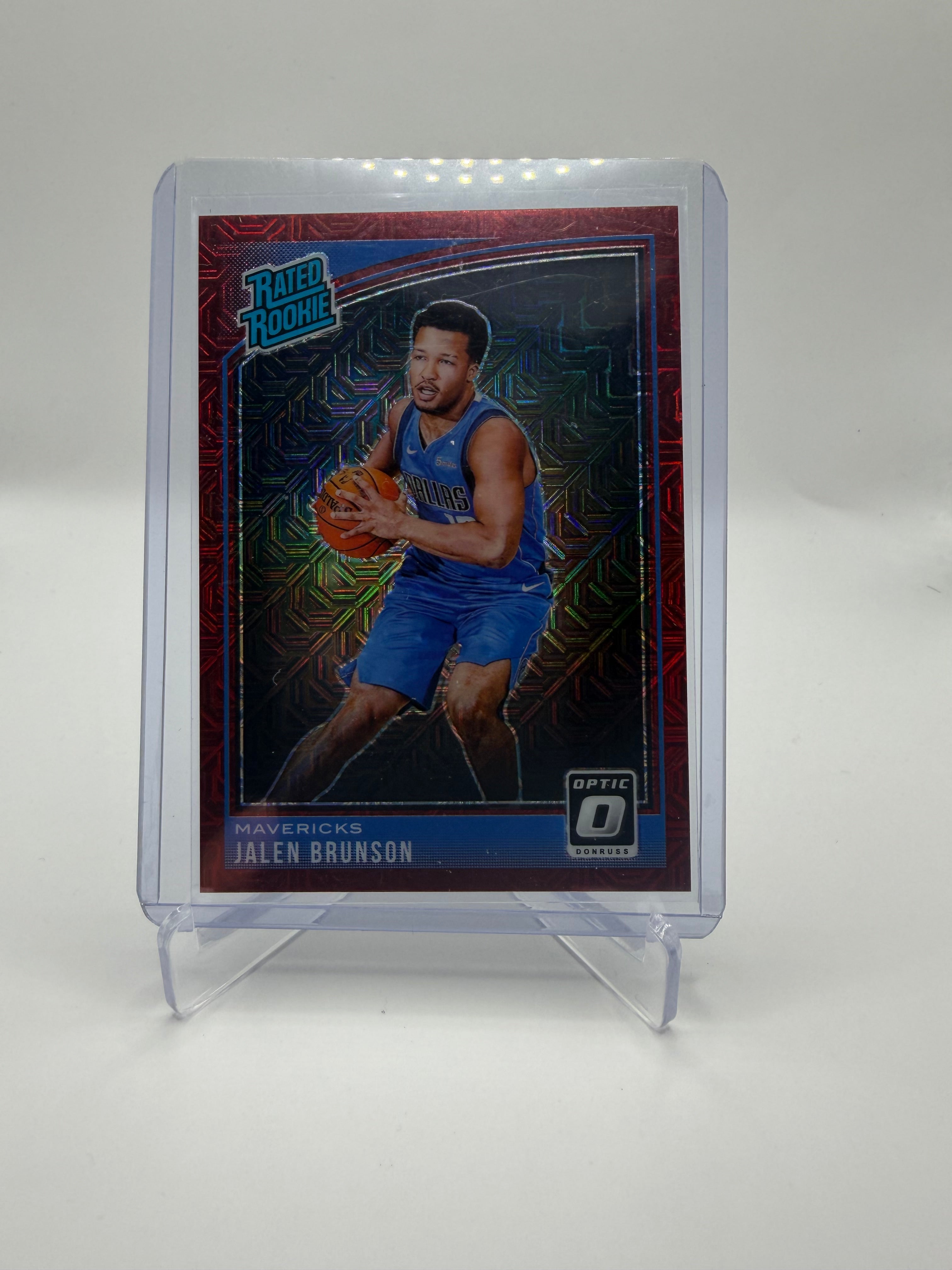 2018-19 Panini Donruss Optic Rated Rookie Choice Red Prizm Jalen Brunson #179 /88