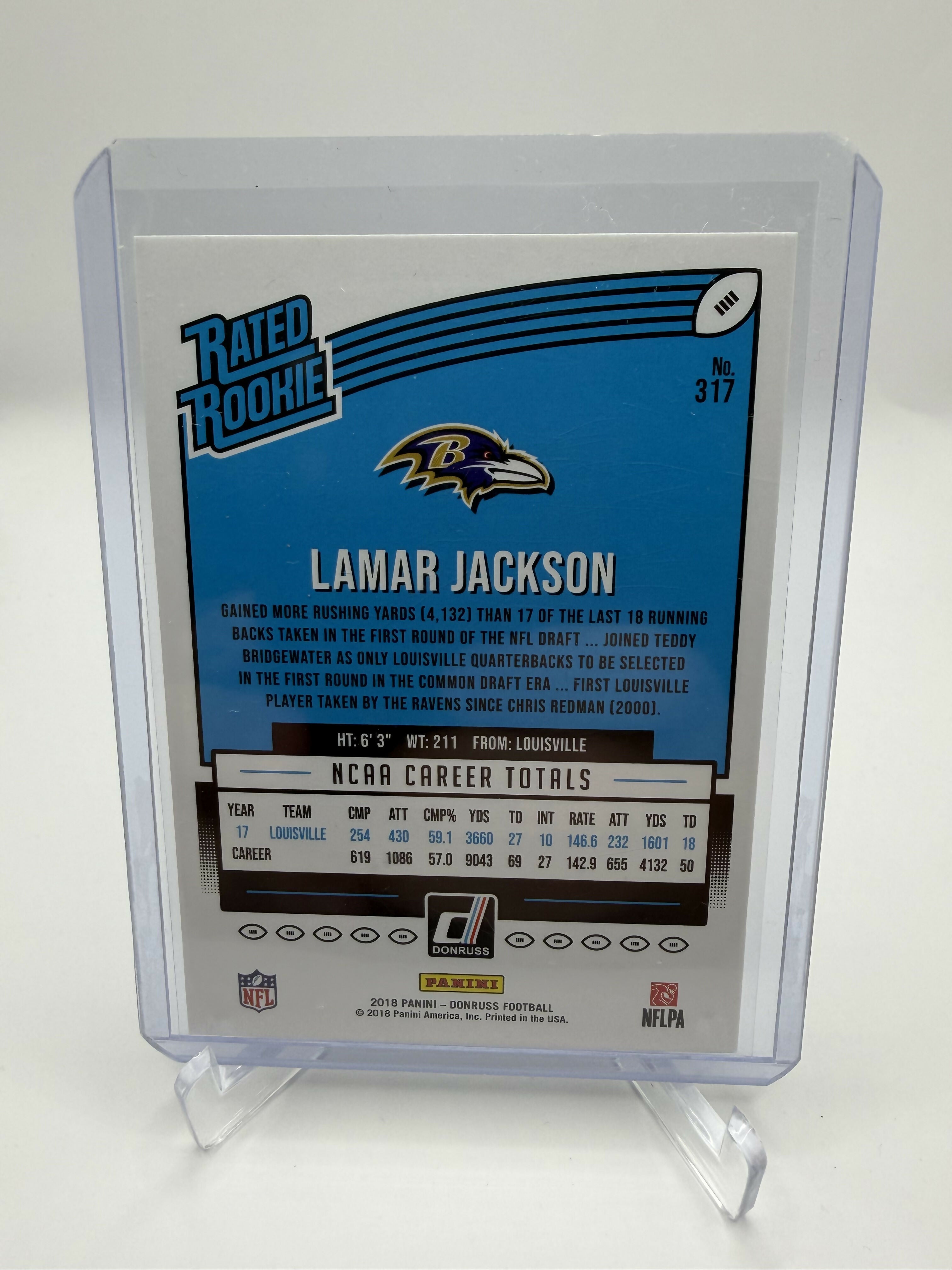 2018 Panini Donruss Lamar Jackson Rated Rookie