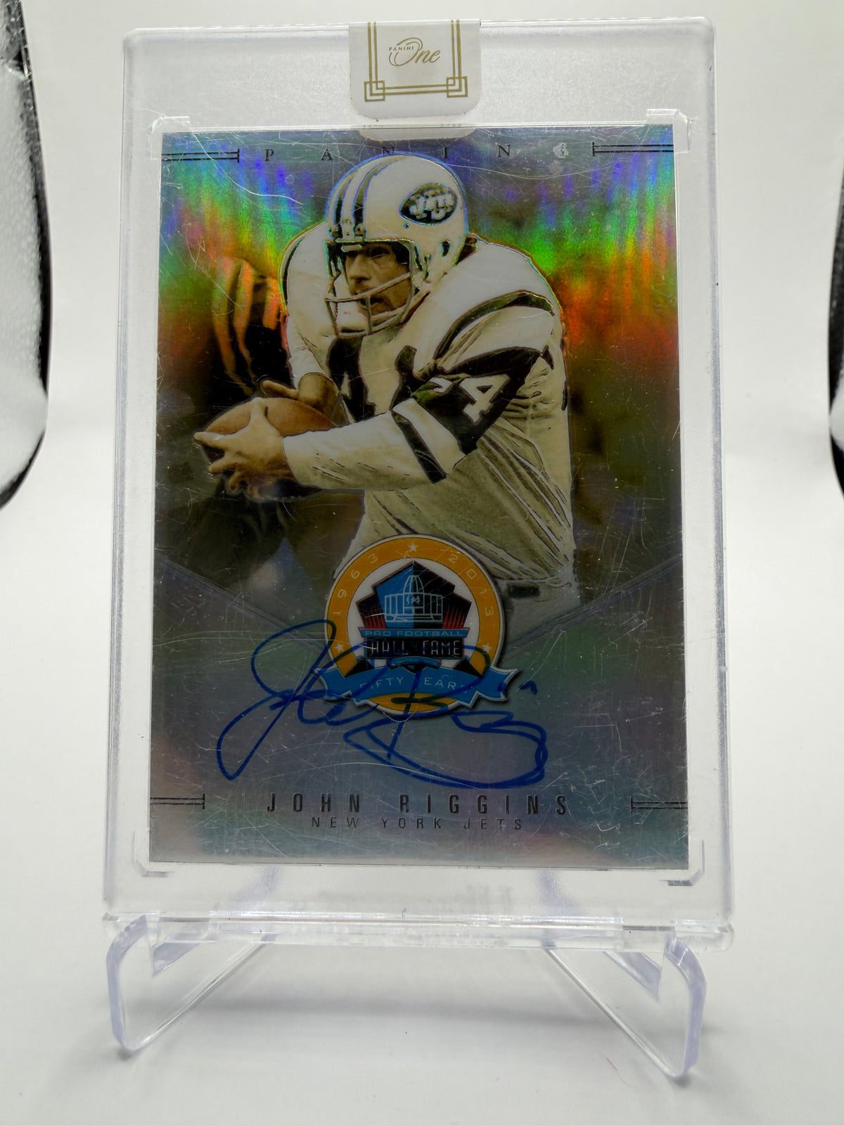 2019 Panini One John Riggins Pro Football Hall of Fame 50 Years Autograph #JR /50