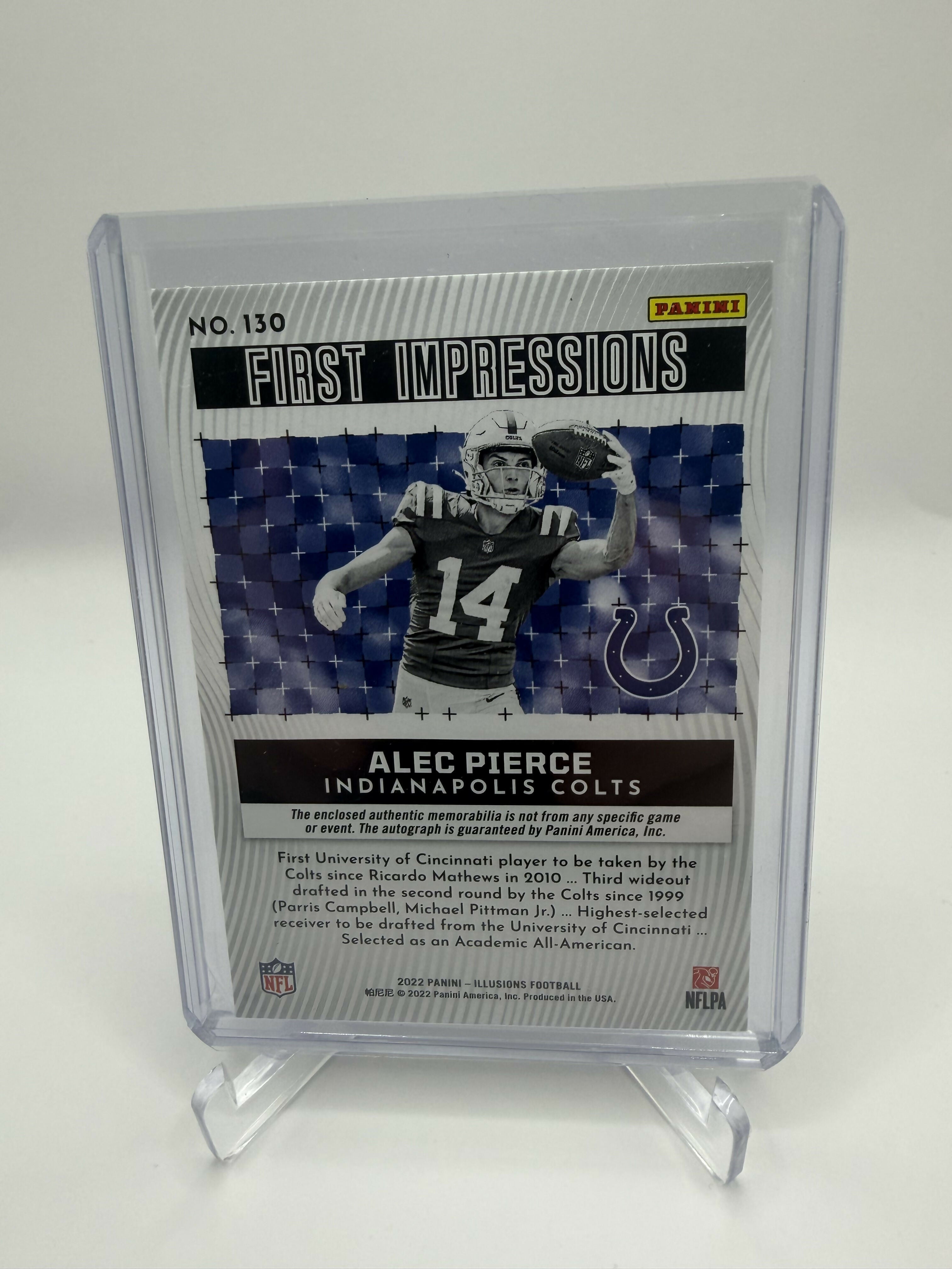 2022 Panini Illusions Alex Pierce RPA First Impressions /50