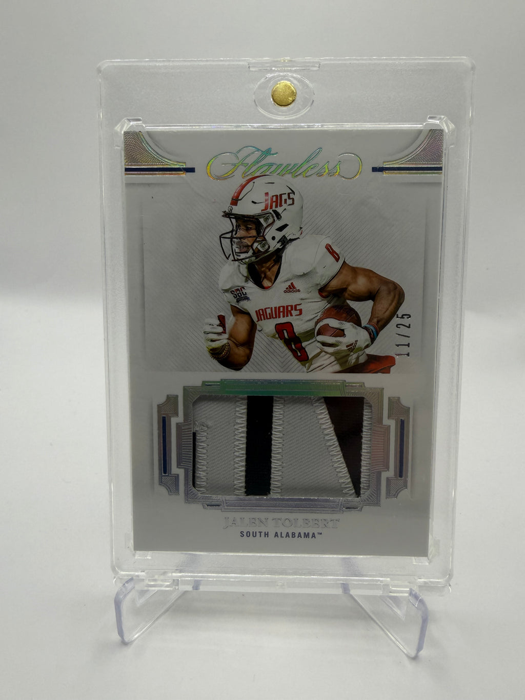 2022 Panini Flawless Collegiate Jalen Tolbert Rookie Patch /25 #RP-JTO