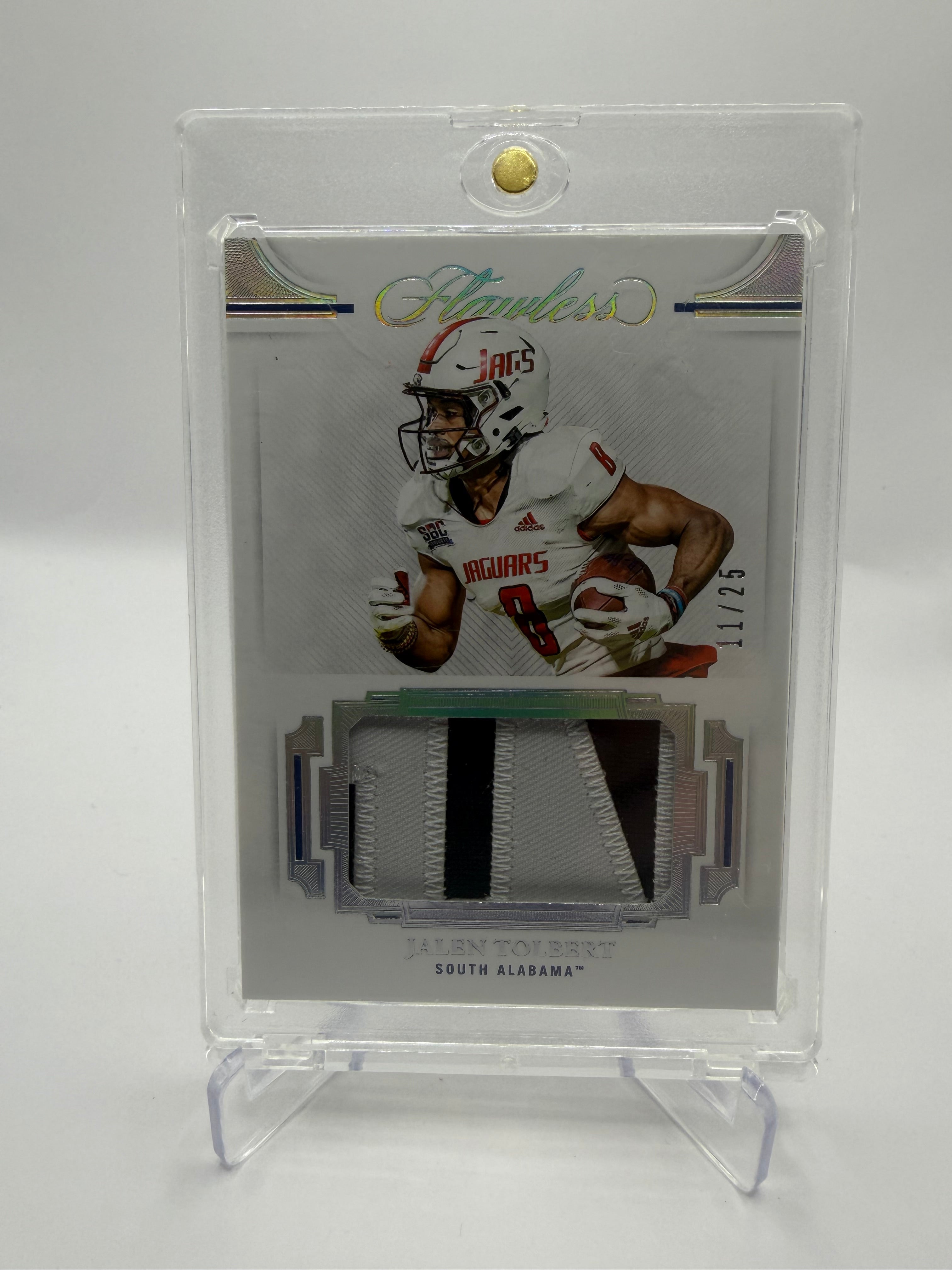 2022 Panini Flawless Collegiate Jalen Tolbert Rookie Patch /25 #RP-JTO