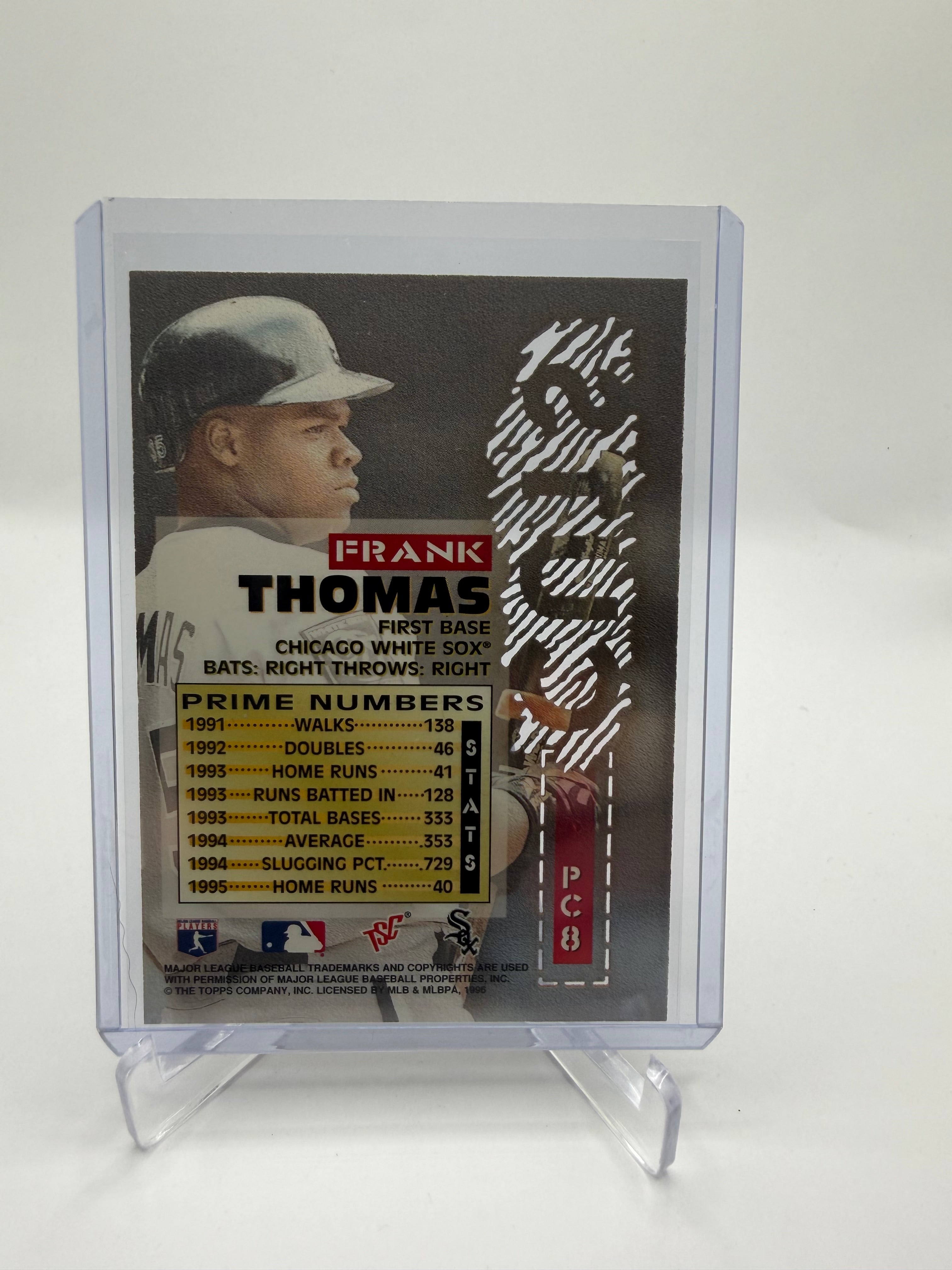 1996 Topps Stadium Club Prime Cuts Frank Thomas #PC8 Die-Cut Insert