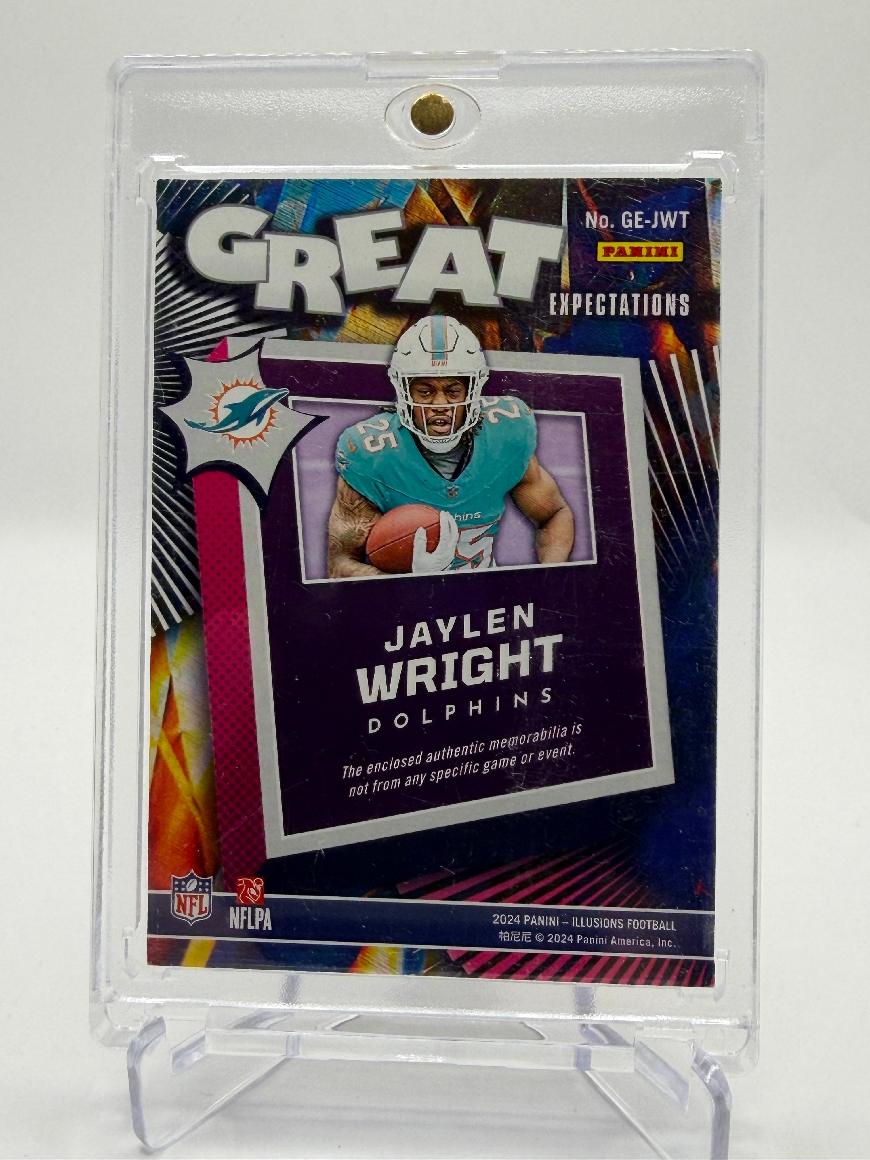 2024 Panini Illusions Football Great Expectations Rookie Patch Orange /75 Jaylen Wright