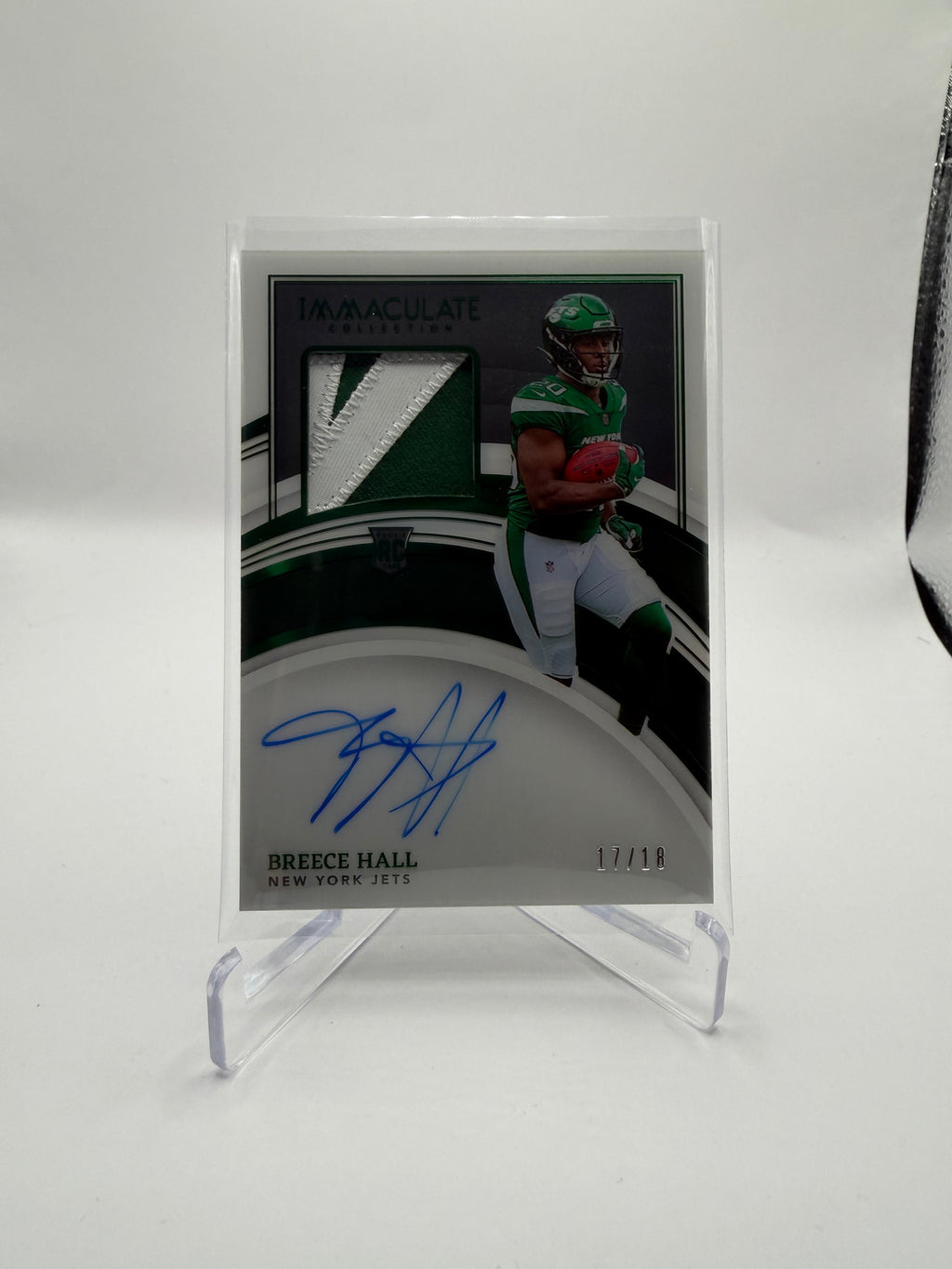 2022 Panini Immaculate Collection Football Breece Hall Rookie Patch Autograph Premium /18 #113