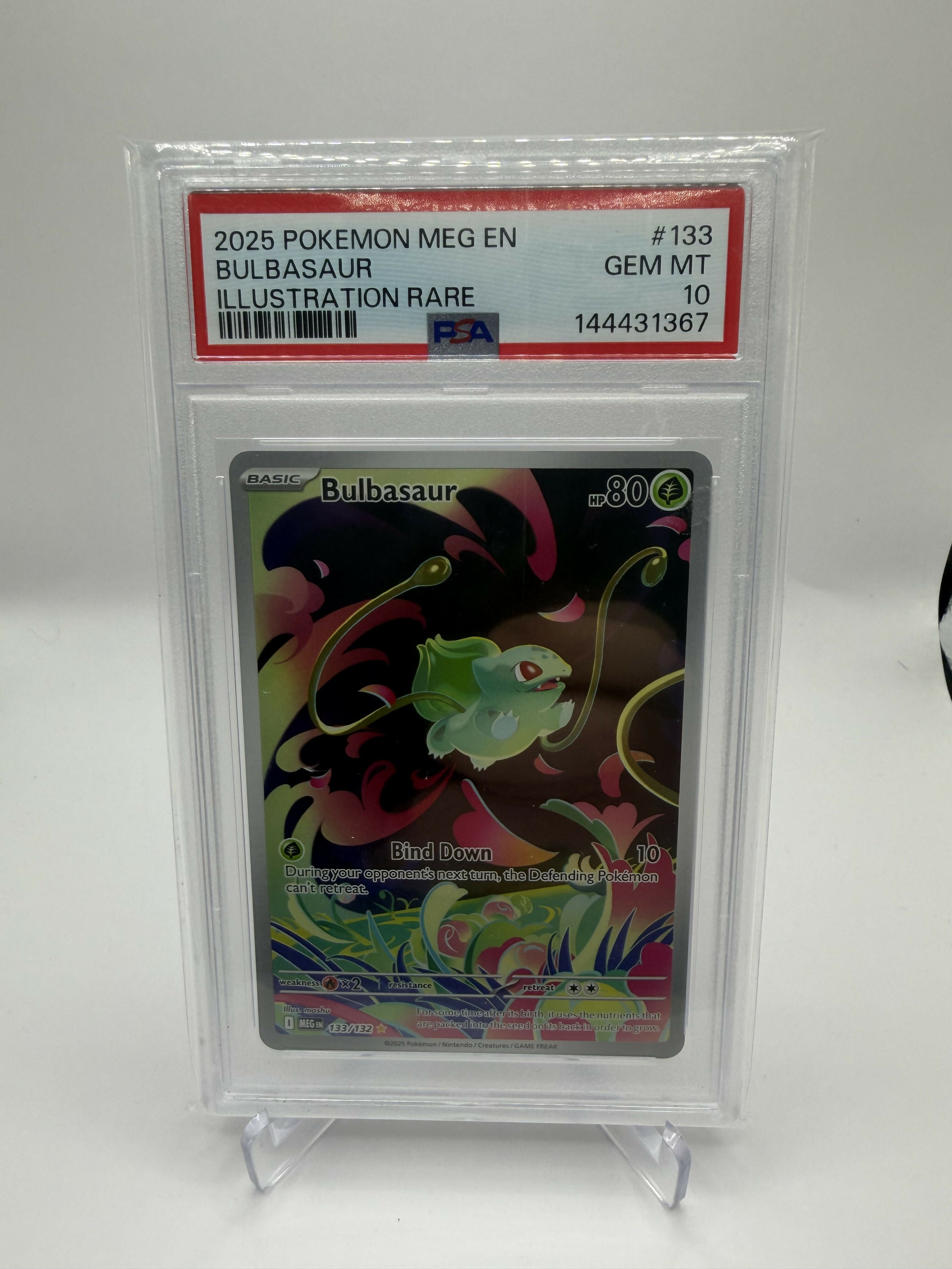 Bulbasaur, Ivysaur , Venasaur Mega Evolutions IR Full Art PSA 10 Set