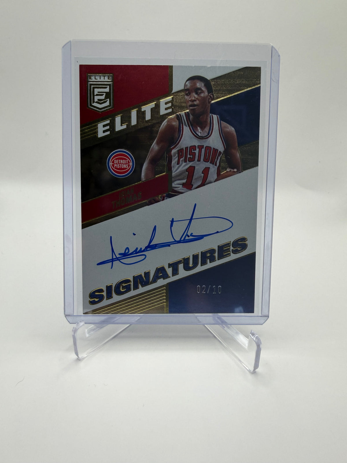 2022-23 Panini Donruss Elite Isiah Thomas Elite Signatures Autograph Gold #ES-ITM /10