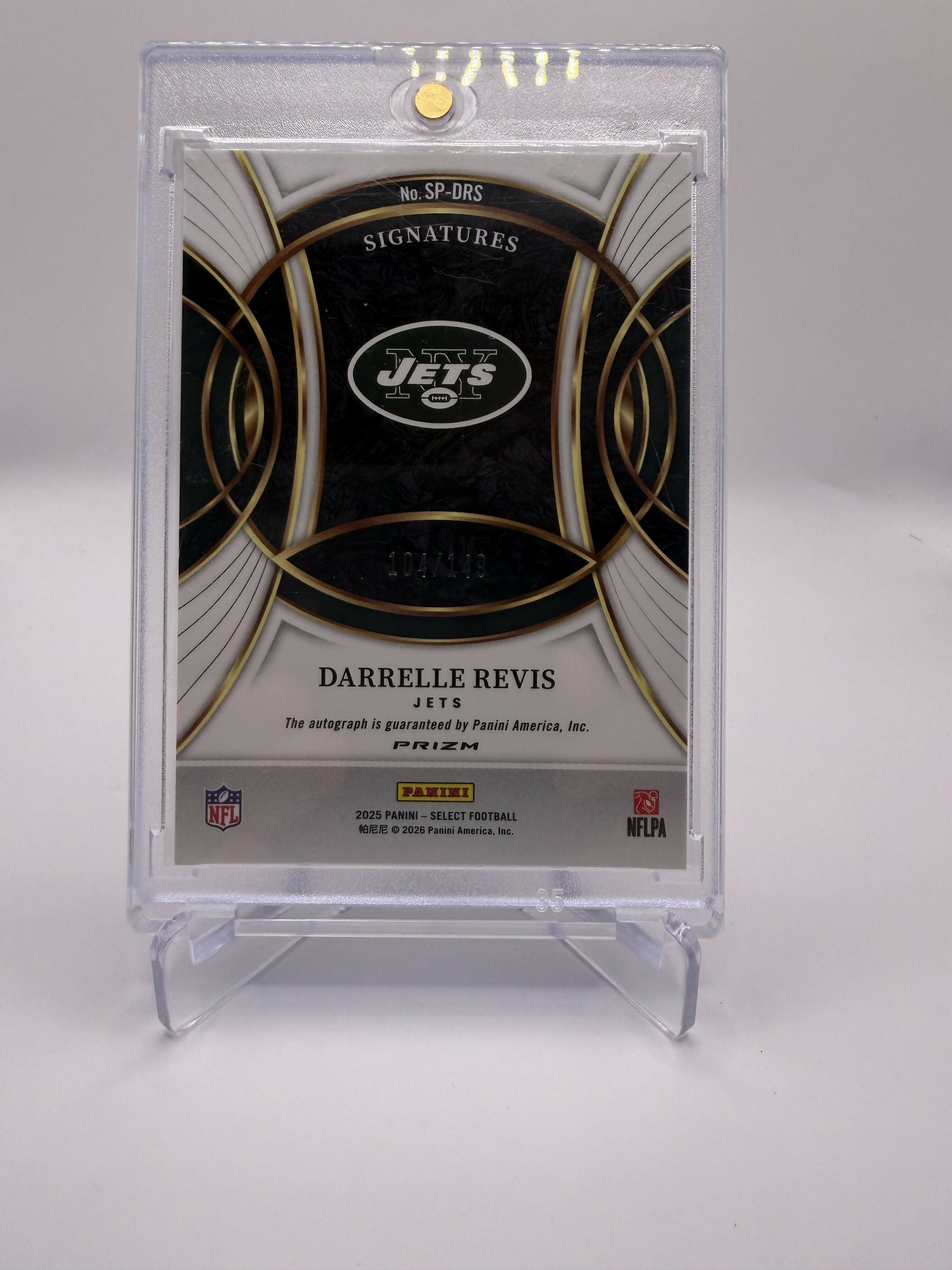 2025 Panini Select Darrelle Revis Auto /149 Blue