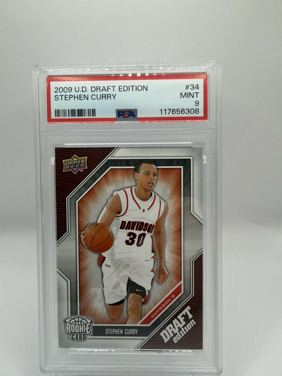 2009 Upper Deck Draft Edition Steph Curry Rookie PSA 9
