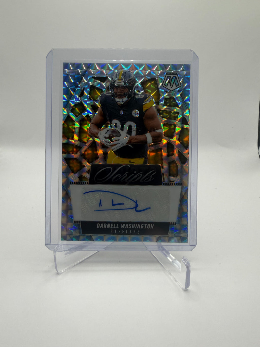 2025 Panini Mosaic Football Scripts Mosaic Prizm Autograph Darnell Washington #SCR-DWN