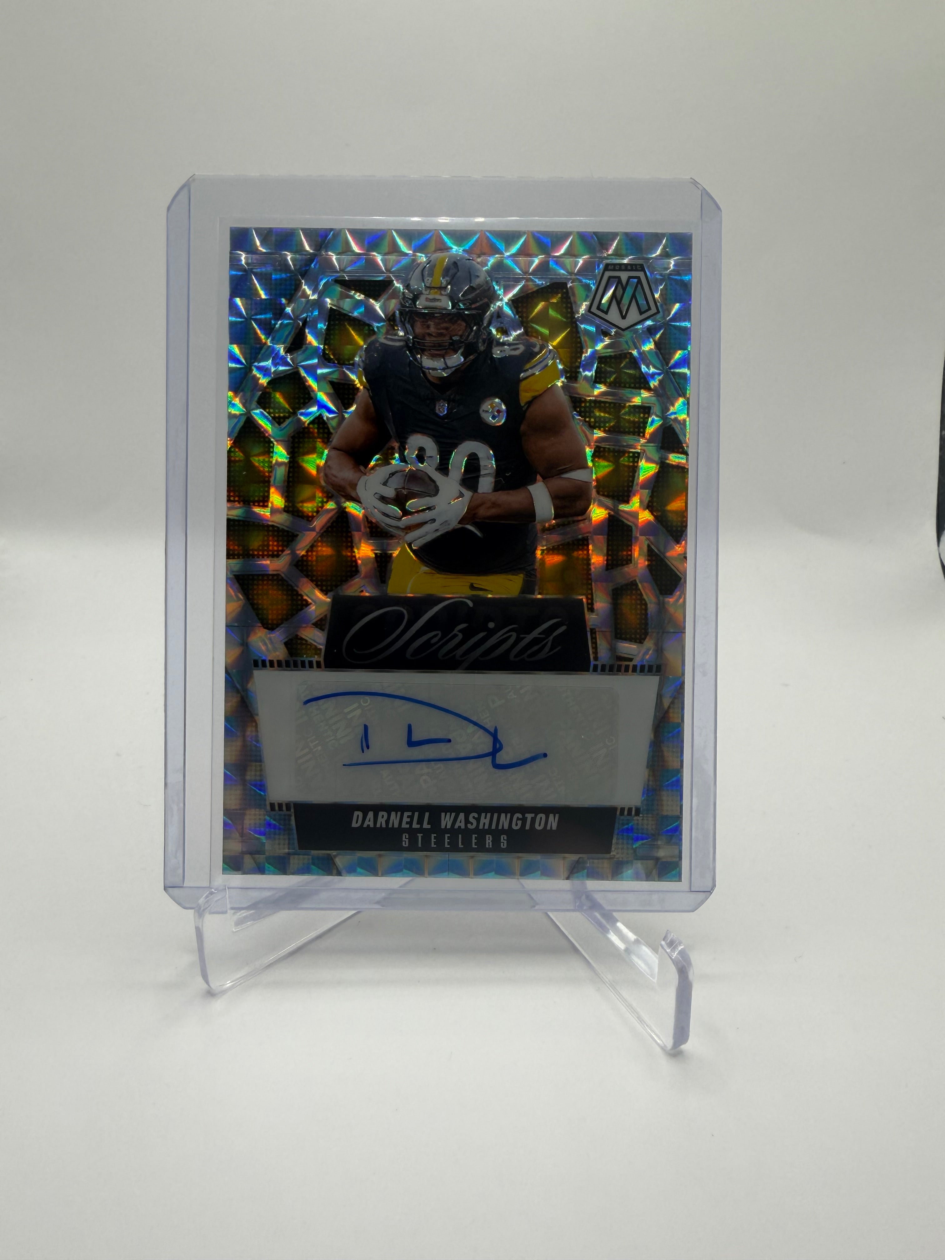 2025 Panini Mosaic Football Scripts Mosaic Prizm Autograph Darnell Washington #SCR-DWN
