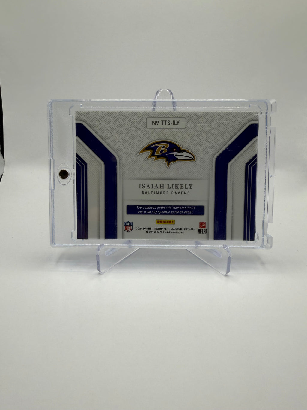 2024 Panini National Treasures Football Tremendous Treasures Materials Isaiah Likely #TTS-ILY /99