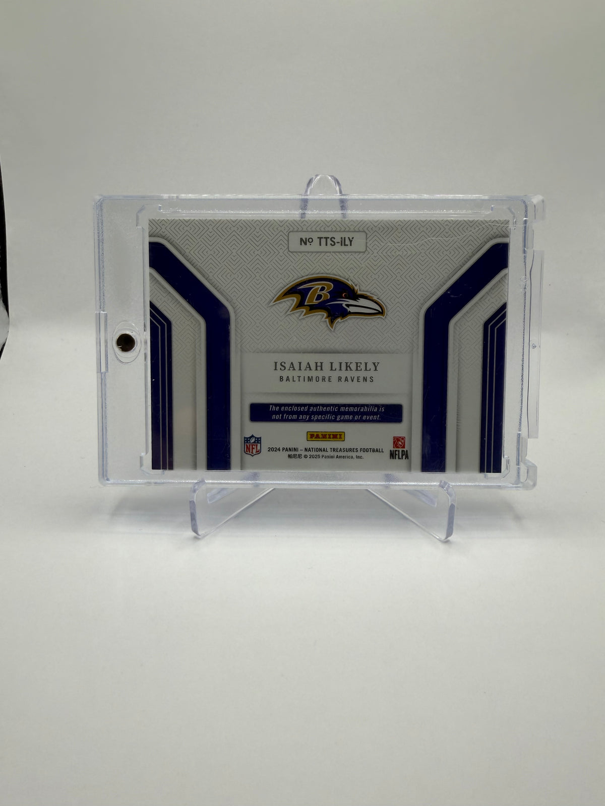 2024 Panini National Treasures Football Tremendous Treasures Materials Isaiah Likely #TTS-ILY /99