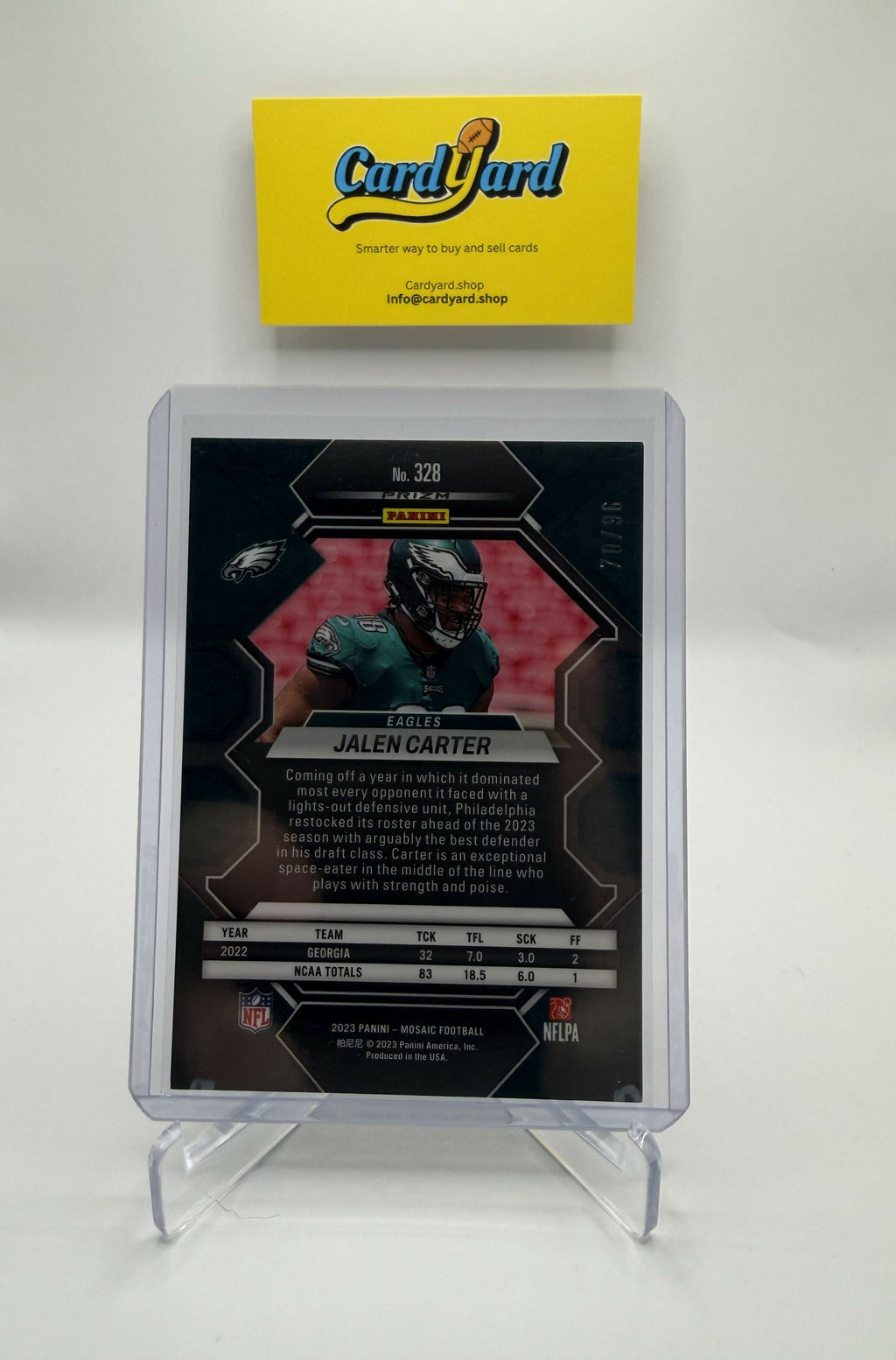 2023 Panini Mosaic Jalen Carter Blue Sparkle /96
