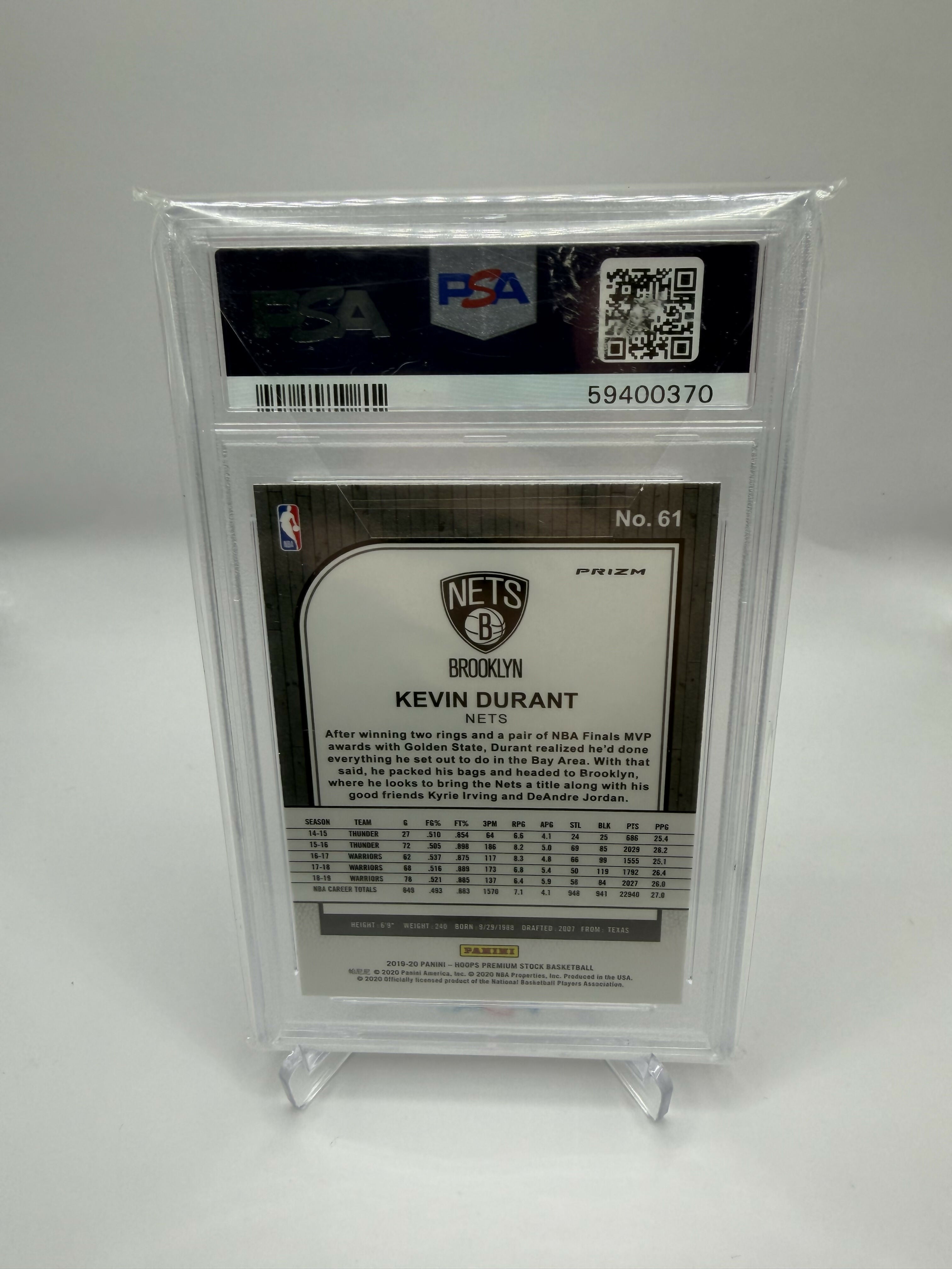 2019 Hoops Premium Stock Kevin Durant Pulsar PSA 10