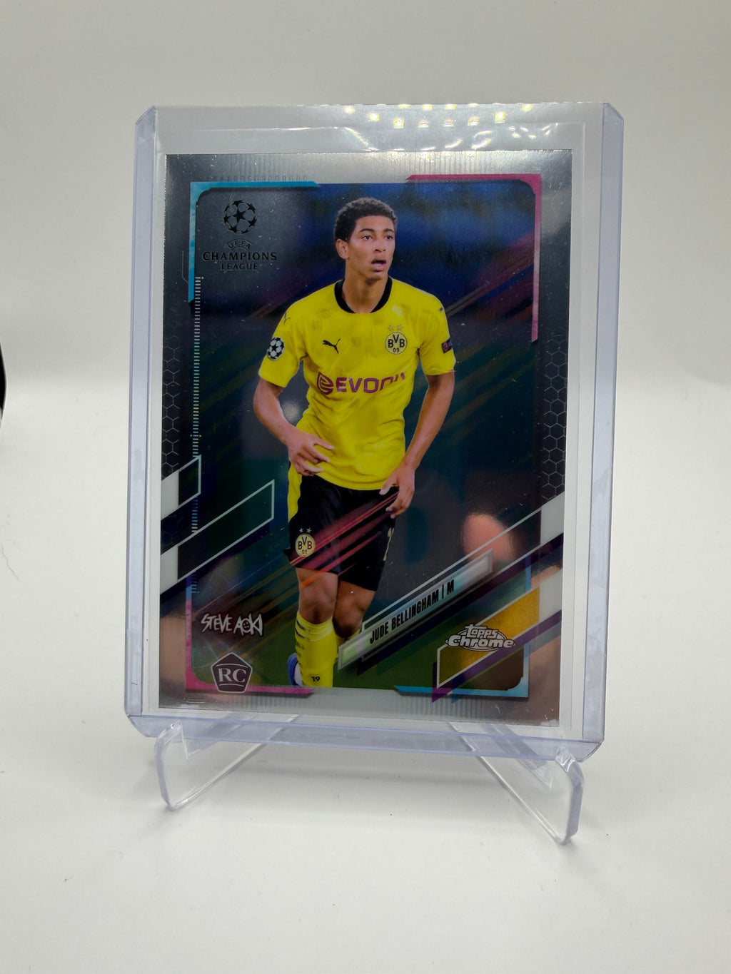 2020-21 Topps Chrome UEFA Champions League Jude Bellingham Rookie Card #68 Base Chrome