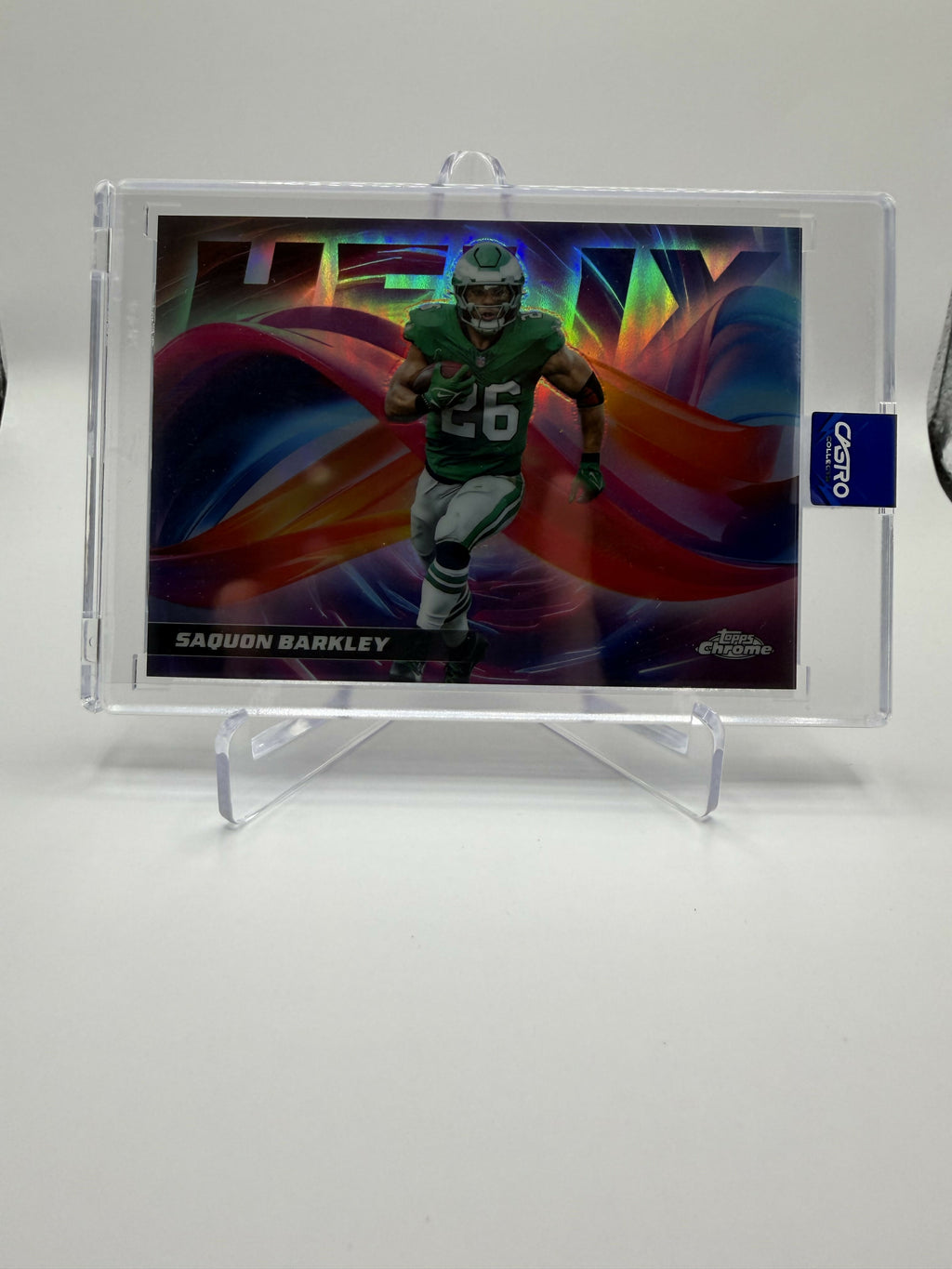 2025 Topps Chrome Football Saquon Barkley Helix