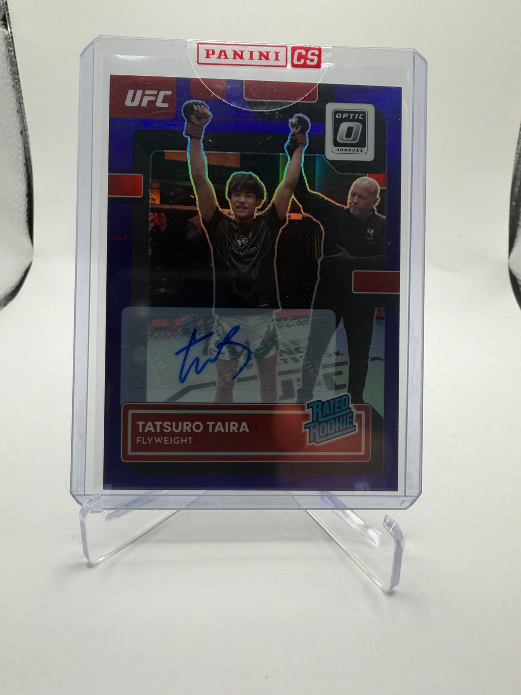 2023 Panini Donruss Optic UFC Tatsuro Taira Rated Rookie Signatures Purple Prizm Autograph #135