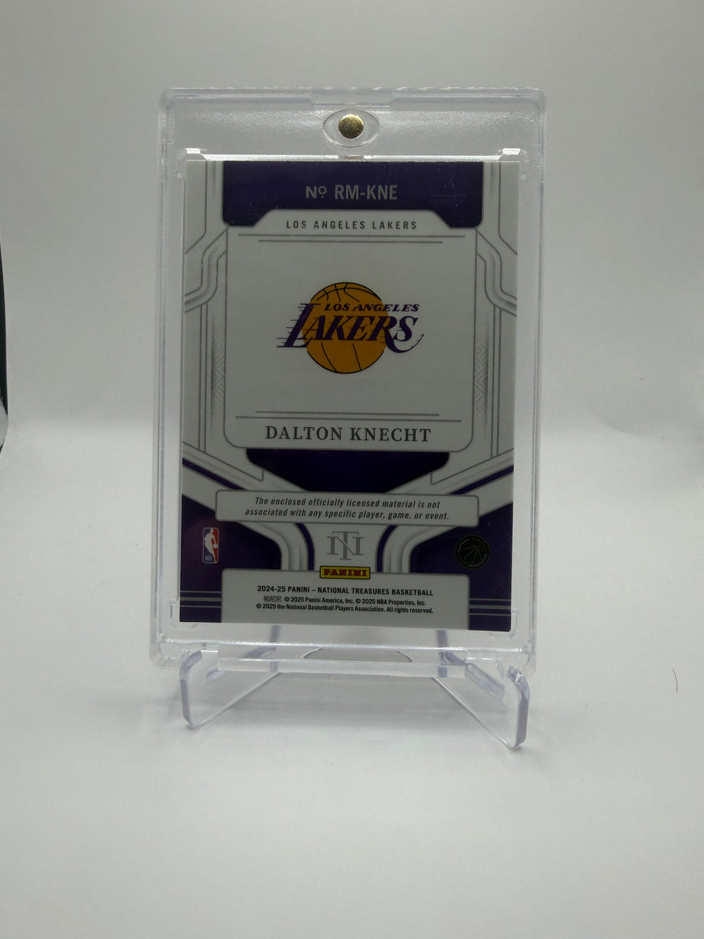 2024-25 Panini National Treasures Basketball Dalton Knecht Rookie Materials Relic #RM-KNE /24
