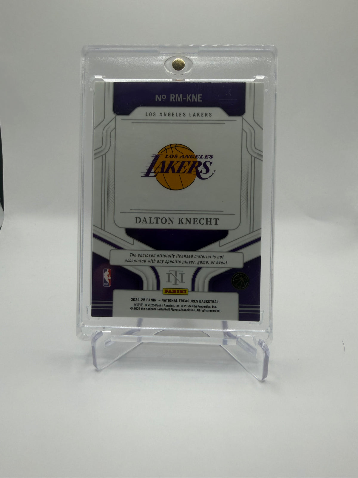 2024-25 Panini National Treasures Basketball Dalton Knecht Rookie Materials Relic #RM-KNE /24