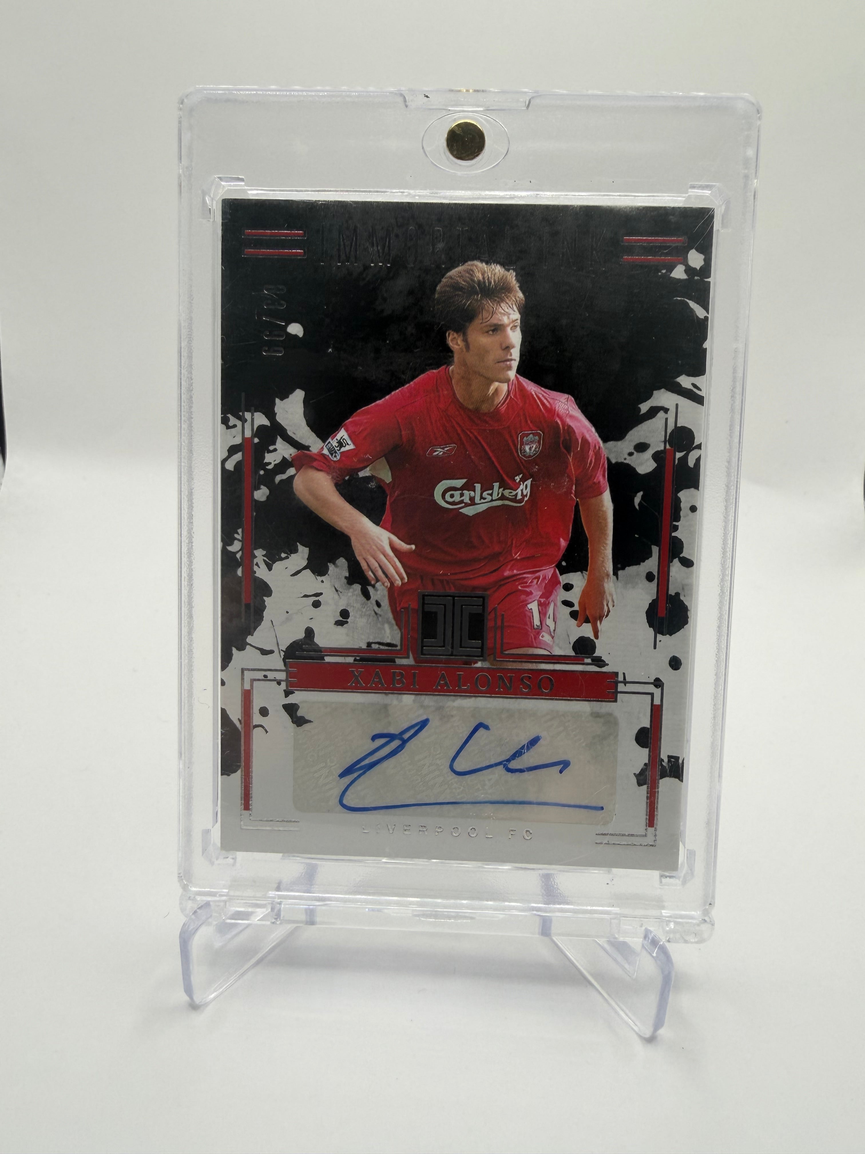 2024-25 Panini Impeccable Premier League Immortal Ink Cobalt Xabi Alonso Autograph /99