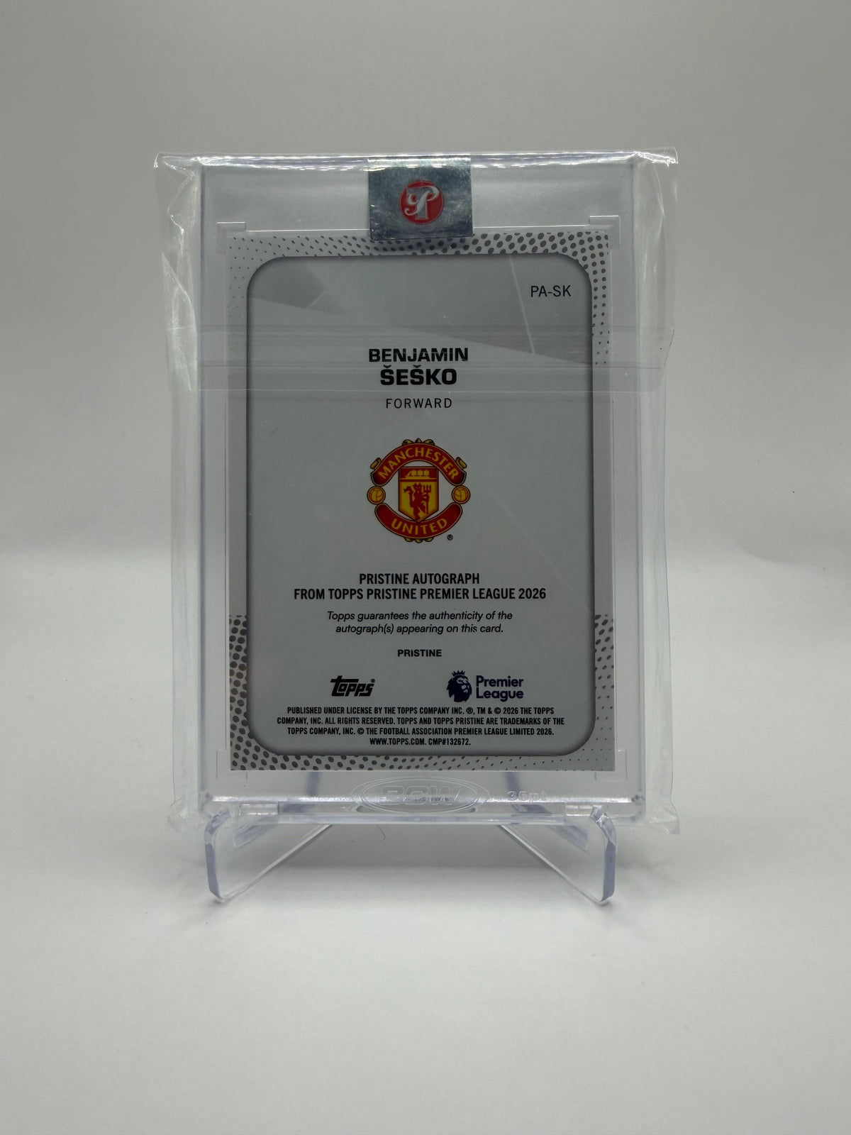 2026 Topps Pristine Premier League Benjamin Šeško Pristine Autograph Blue /75 #PA-SK