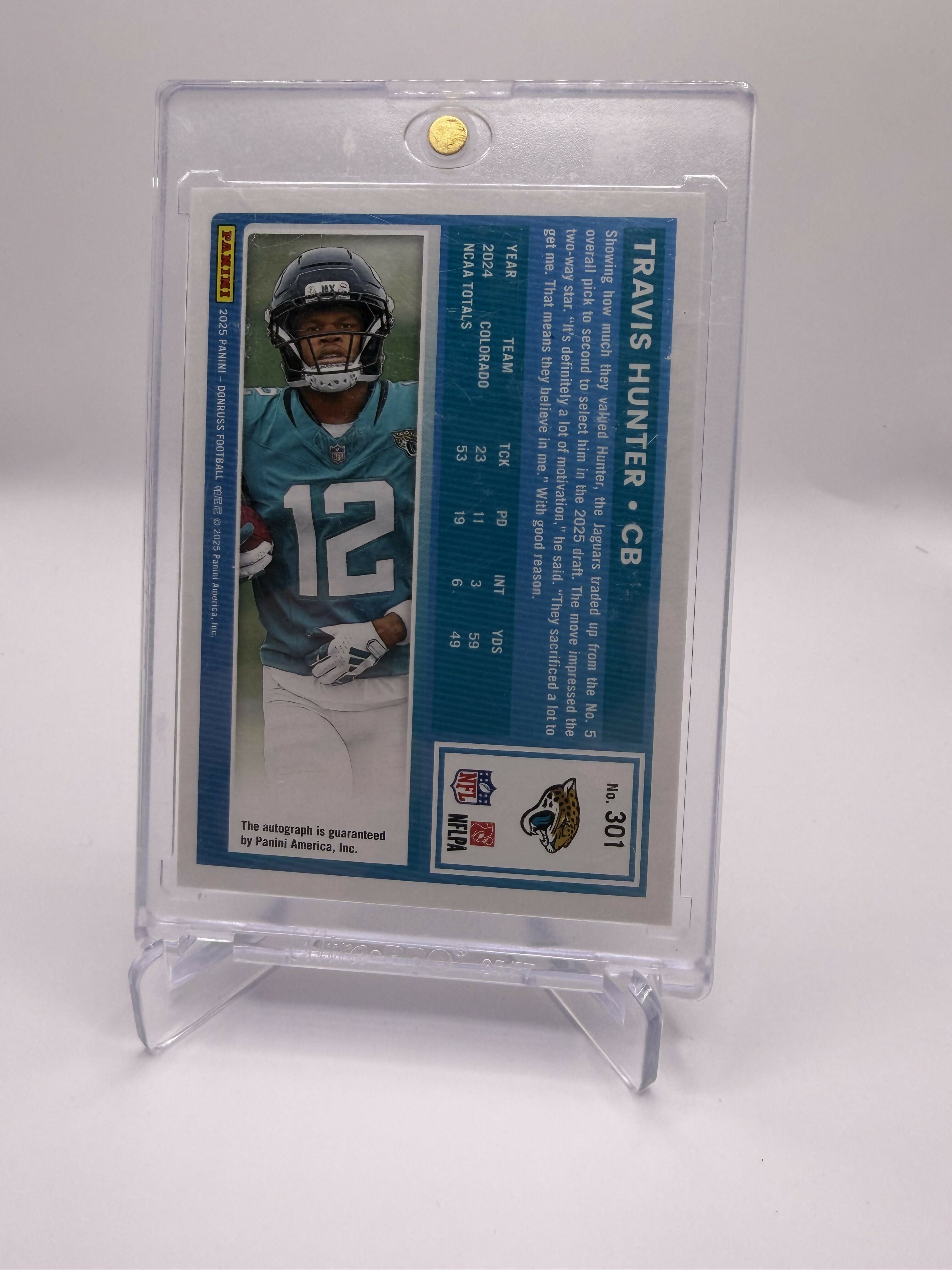 2025 Panini Donruss Travis Hunter Auto Orange