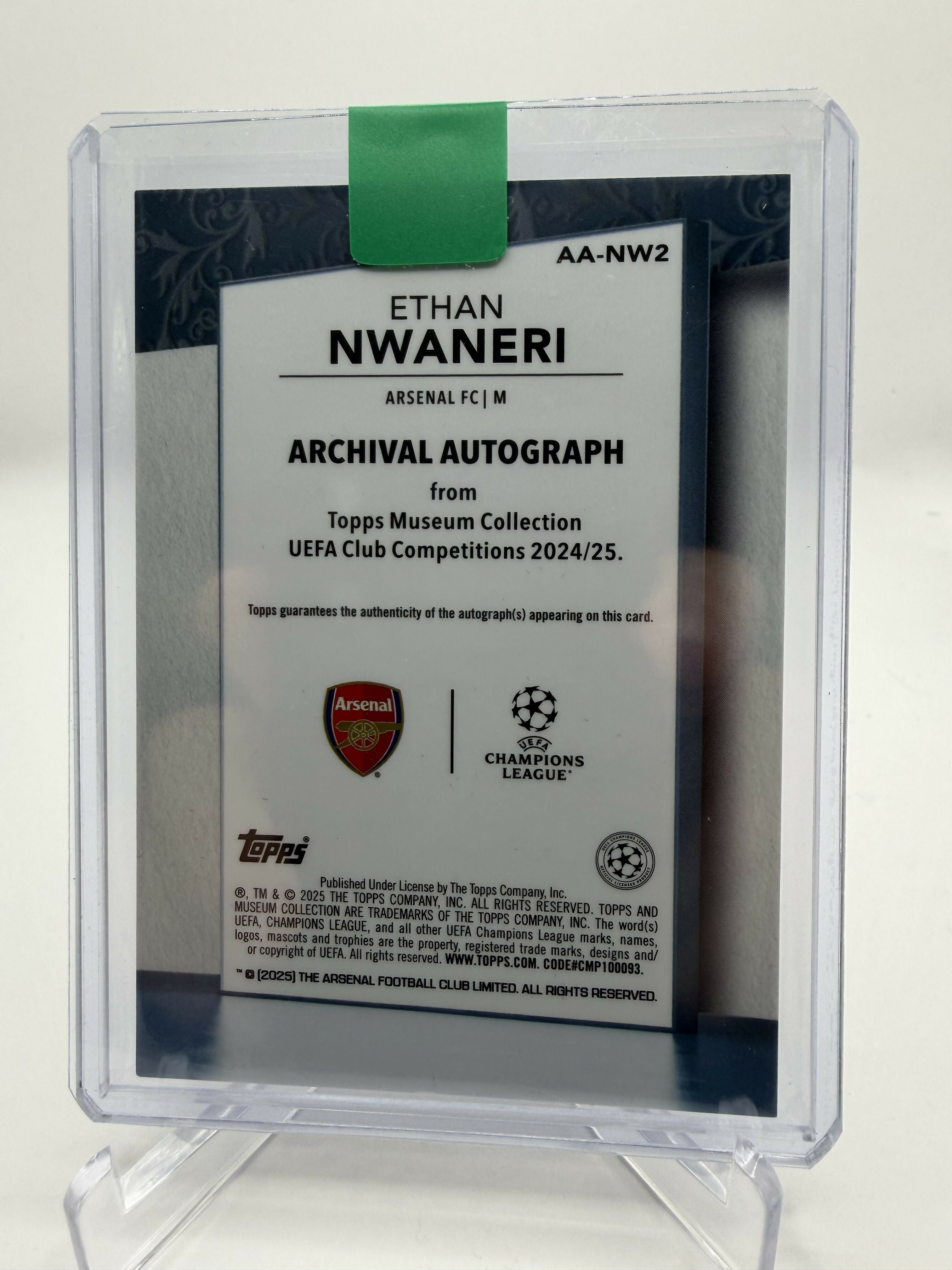 2024-2025 Topps Museum Ethan Nwaneri Ruby Auto /25