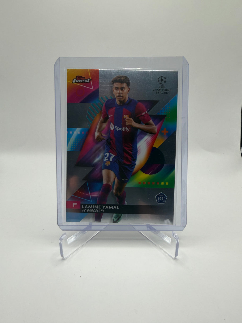 2023-24 Topps Finest UEFA Club Competitions Lamine Yamal #50 Rookie Card - Base