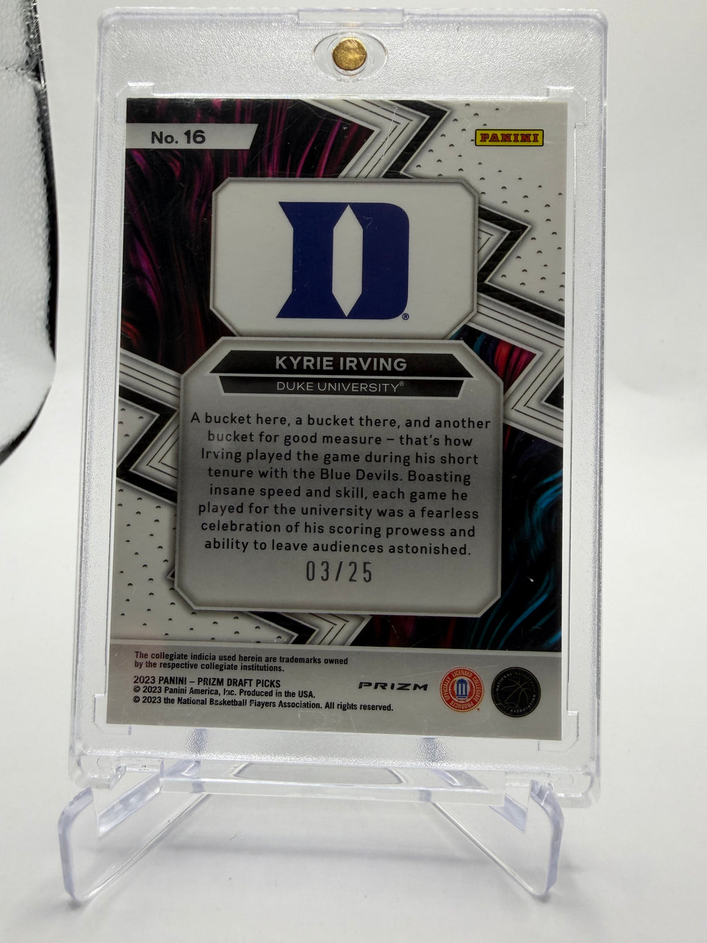 2023 Panini Prizm Draft Picks Kyrie Irving Fearless Mojo Prizm #16 /25
