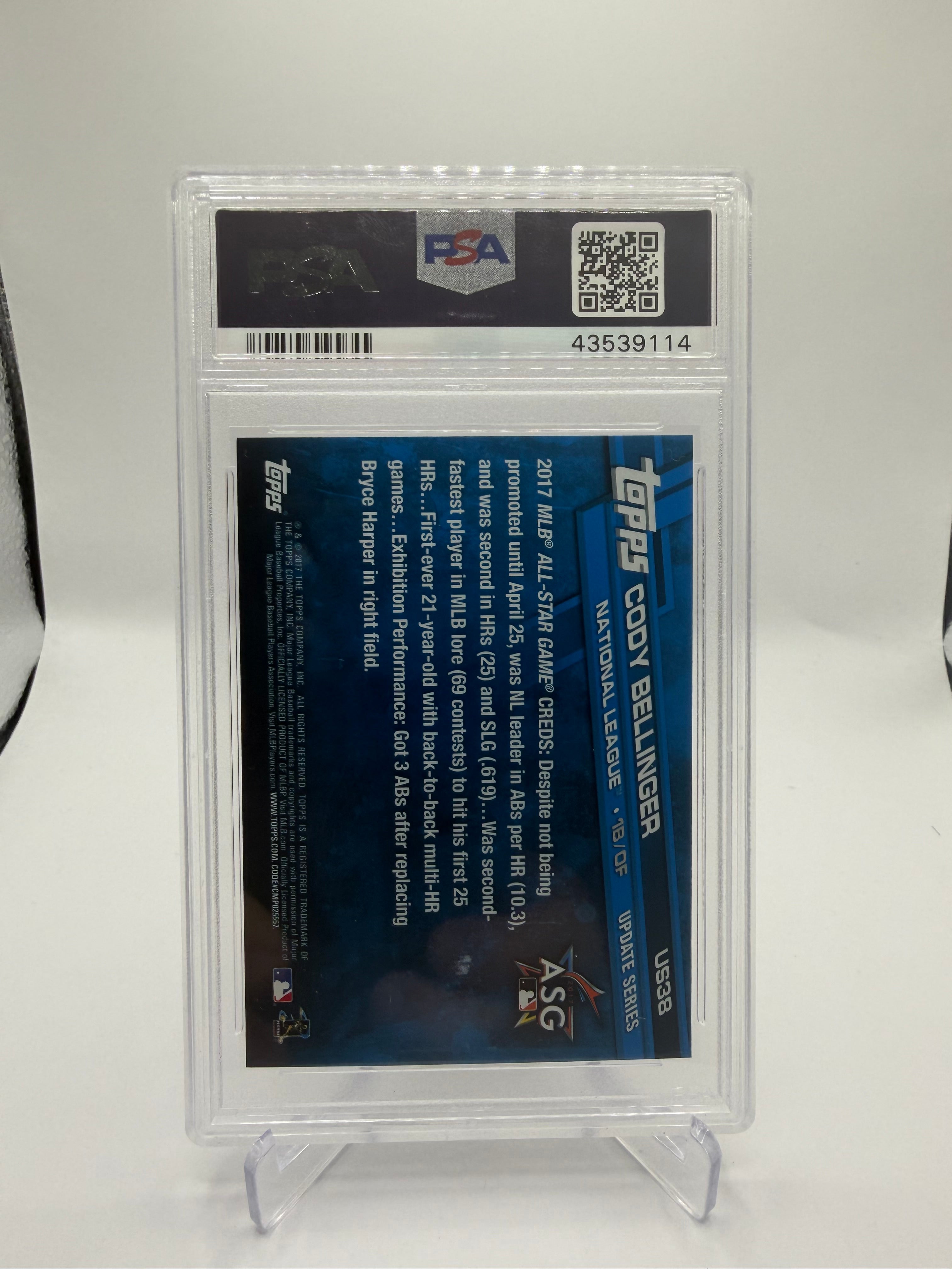 2017 Topps Update Series Cody Bellinger #US38 Staring Up All-Star Game Rookie PSA 10