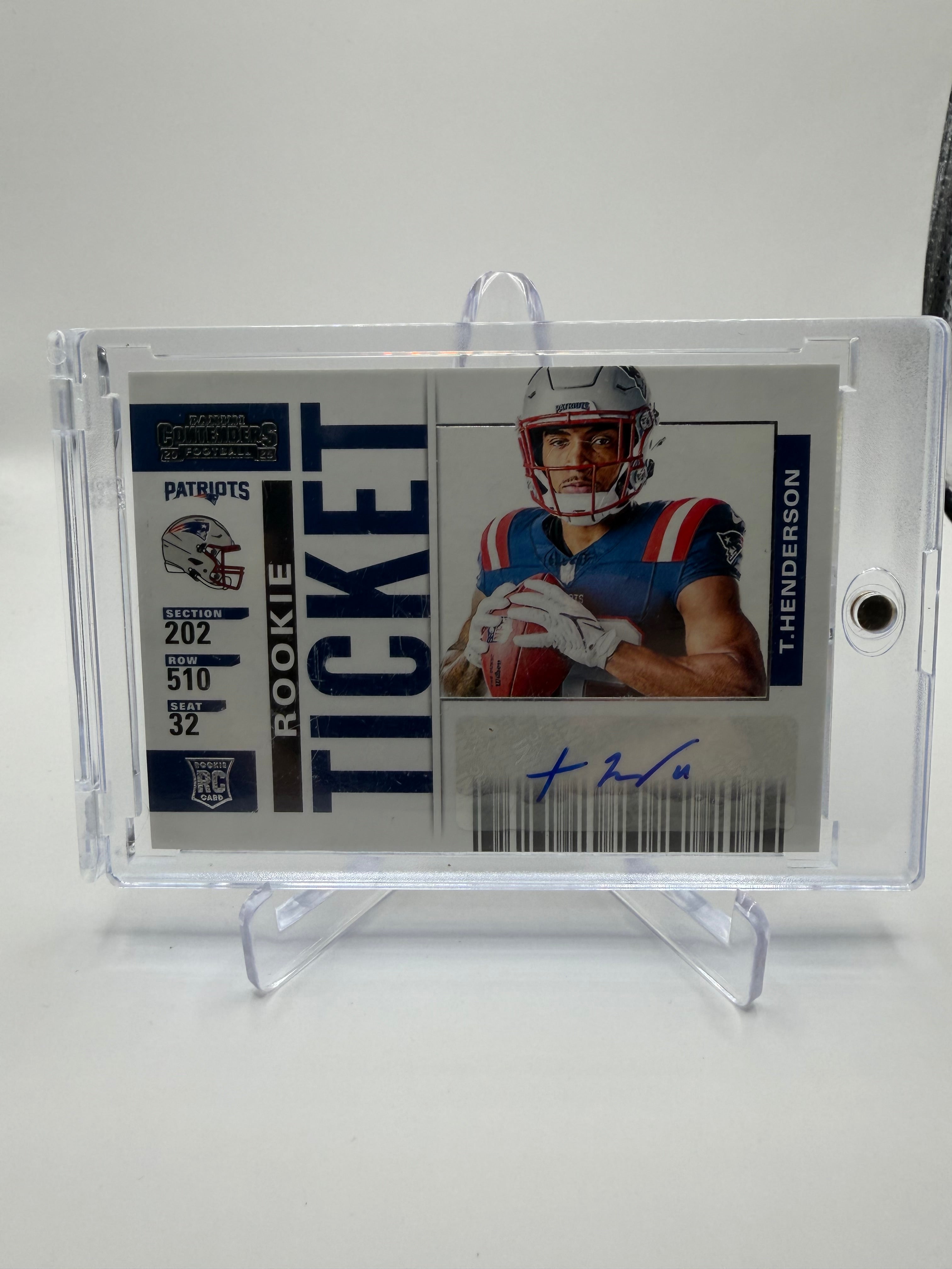 2025 Panini Select Football Rookie Ticket Autographs Variation TreVeyon Henderson #23