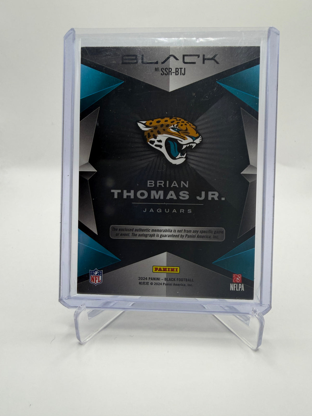 2024 Panini Black Football Brian Thomas Jr. Sizeable Signatures Rookie Jersey Autograph #SSR-BTJ /99