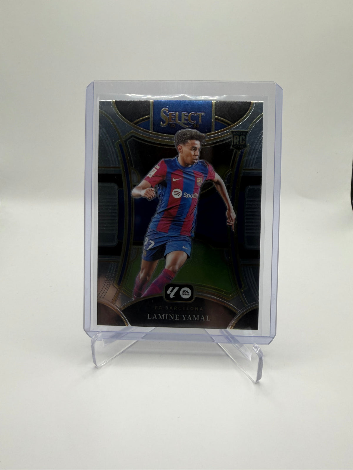 2023-24 Panini Select La Liga Soccer Mezzanine Base #136 Lamine Yamal Rookie Card