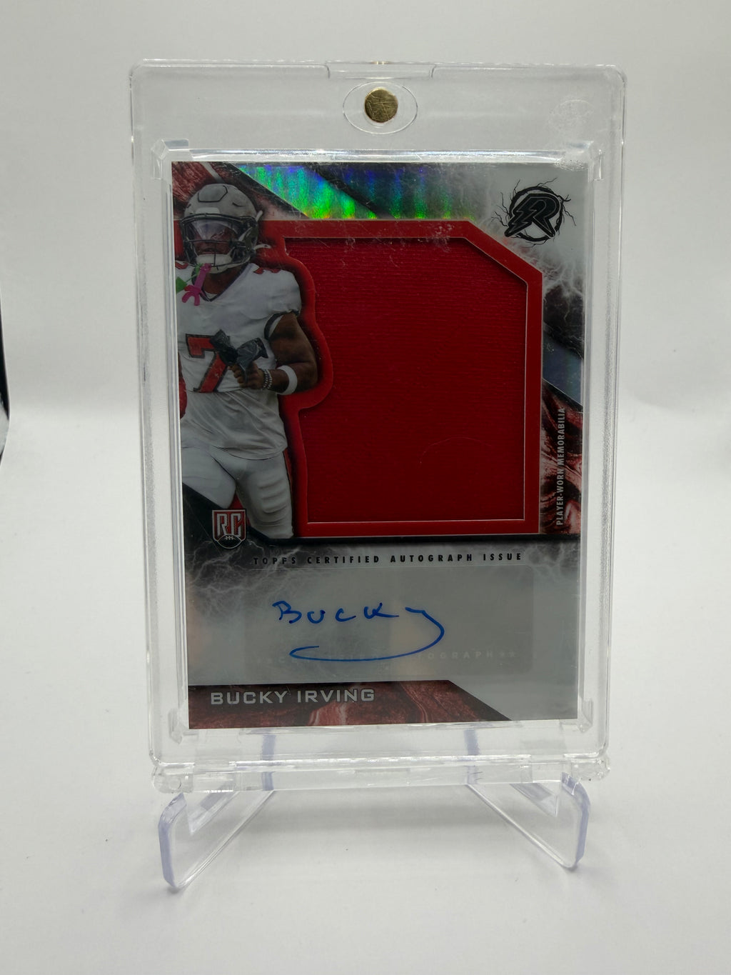 2025 Topps Resurgence Football Resurgence Rookie Patch Autographs Bucky Irving RC Auto Patch #RPA-BI