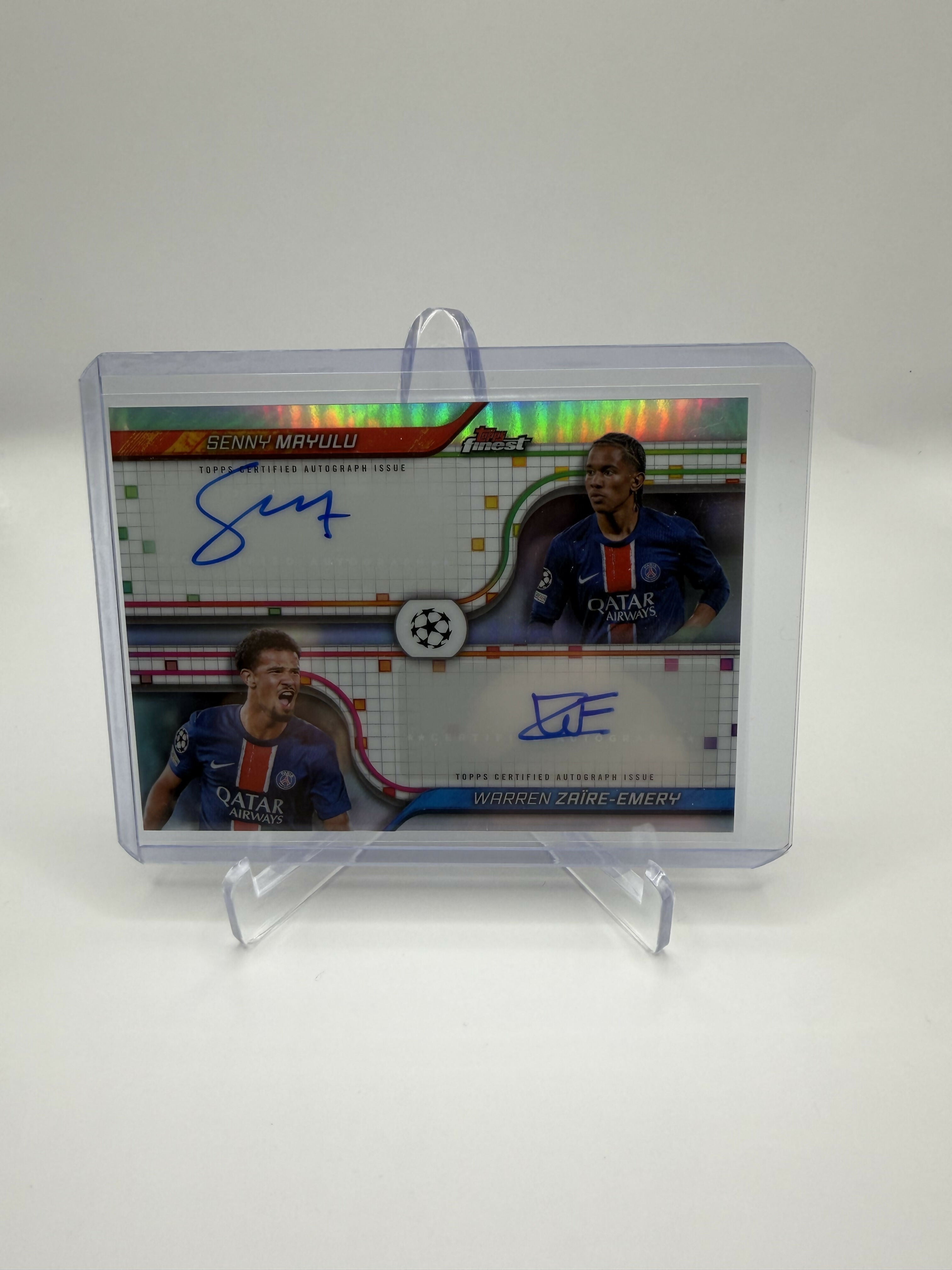 2025 Topps Finest Senny Mayulu Warren Zaire-Emery Dual Auto