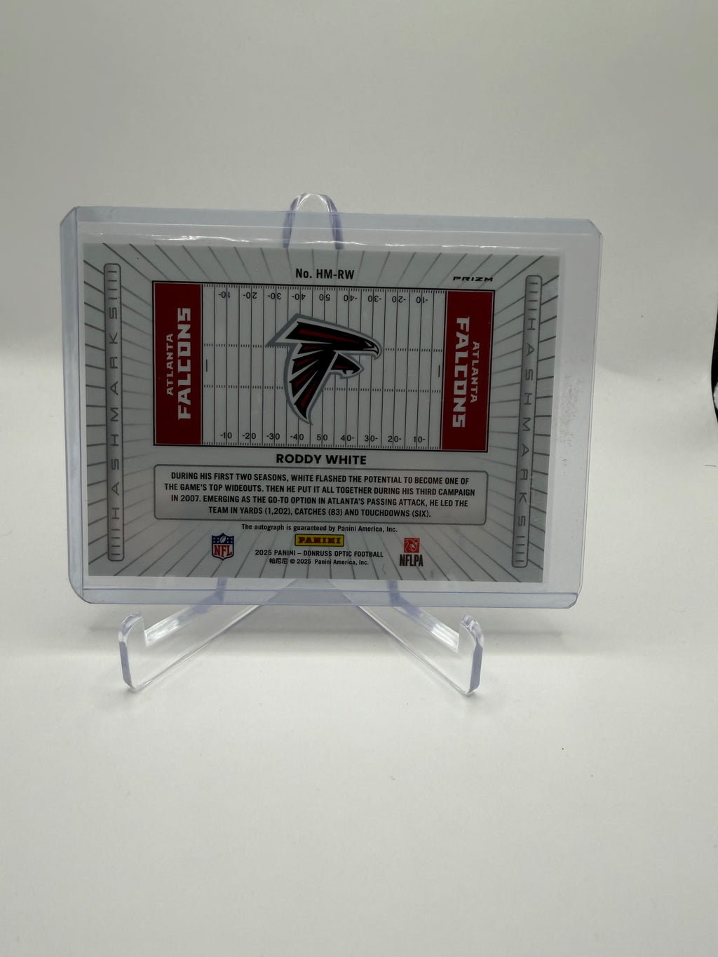 2025 Panini Donruss Optic Football Hash Marks Autographs Prizm Roddy White Auto #HM-RW