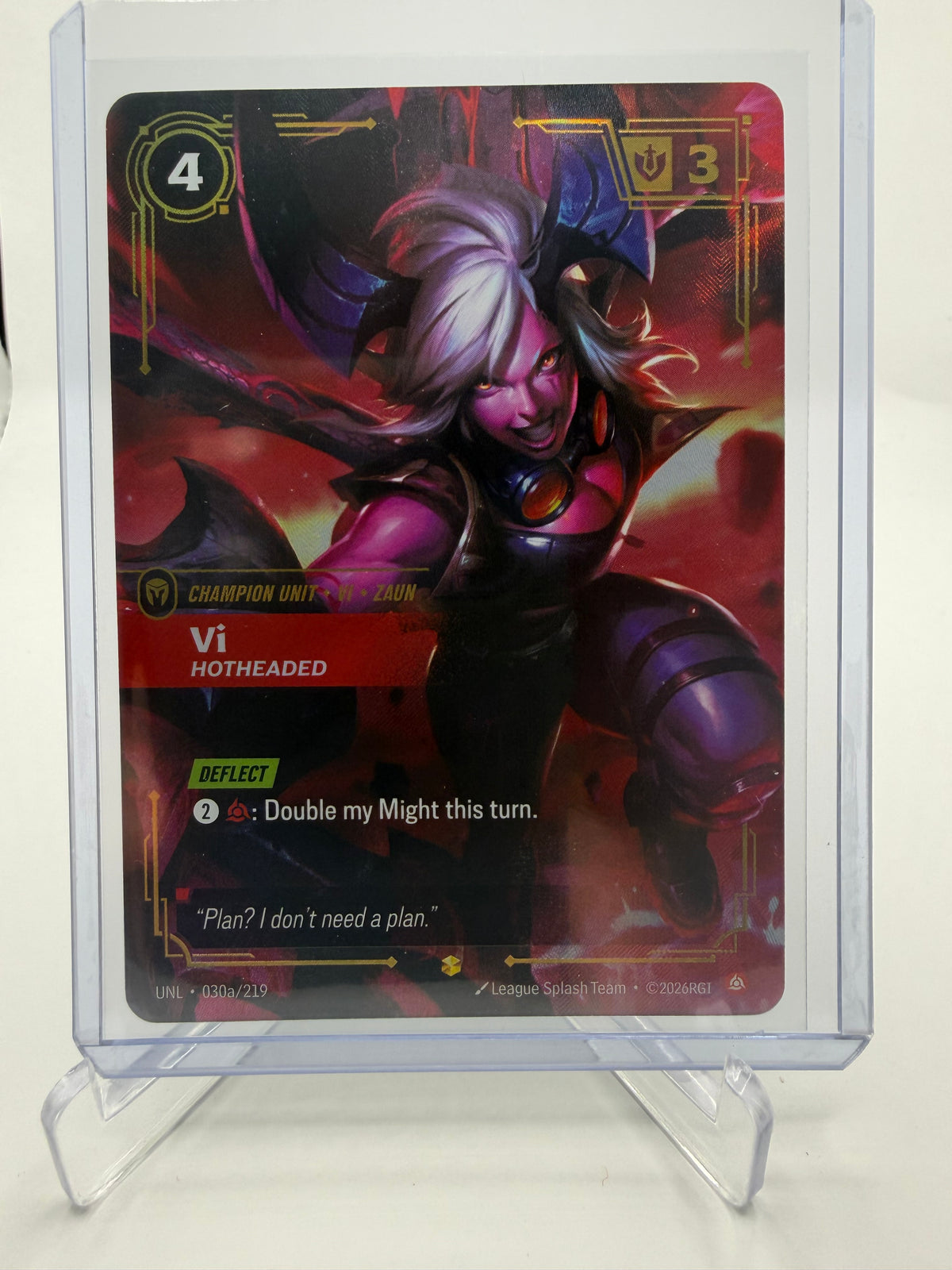 Vi, Hotheaded - Champion Unit Zaun Foil/Alternate Art 030a