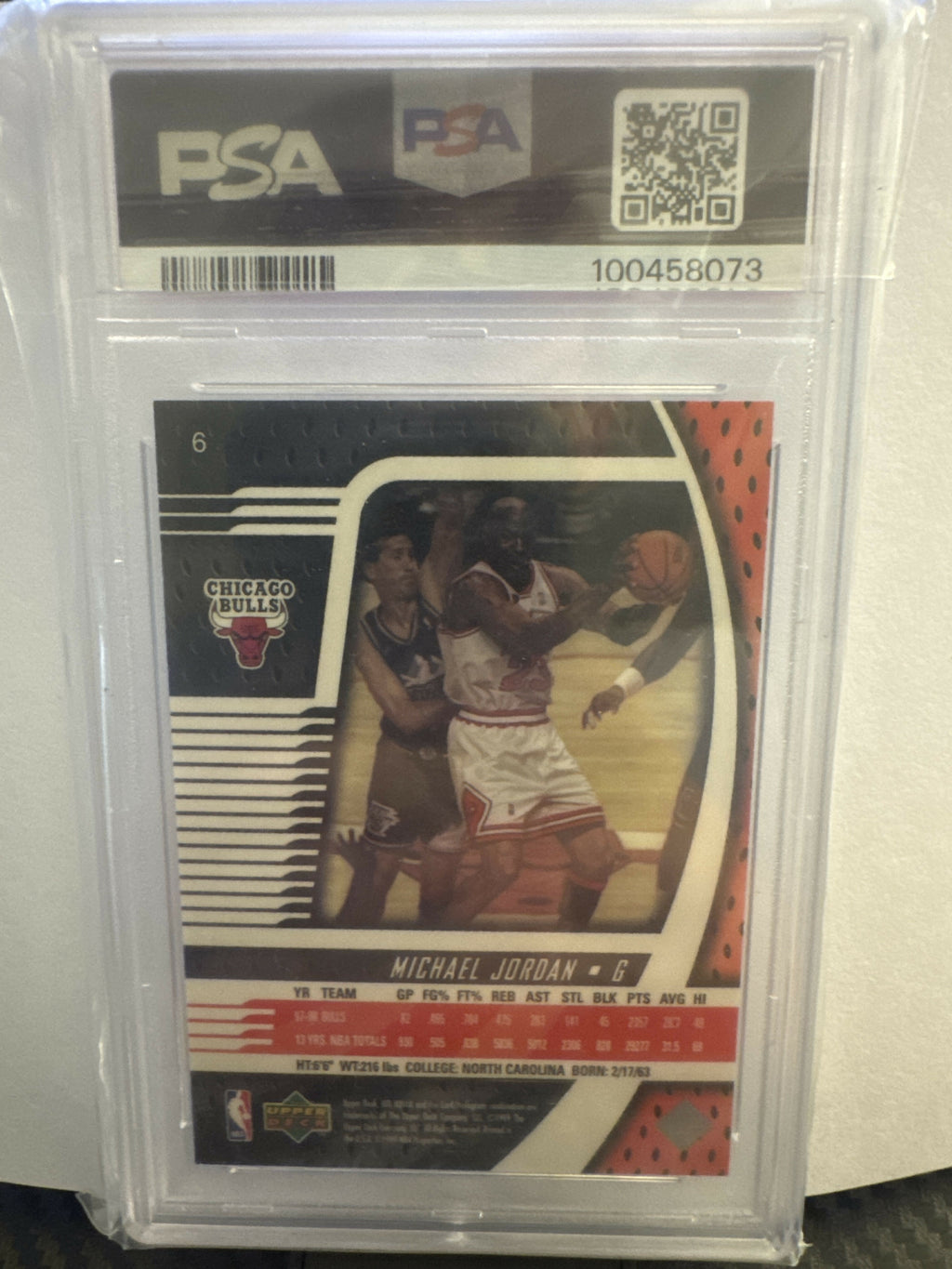 Michael Jordan 1998 U.D. IONIX PSA 10