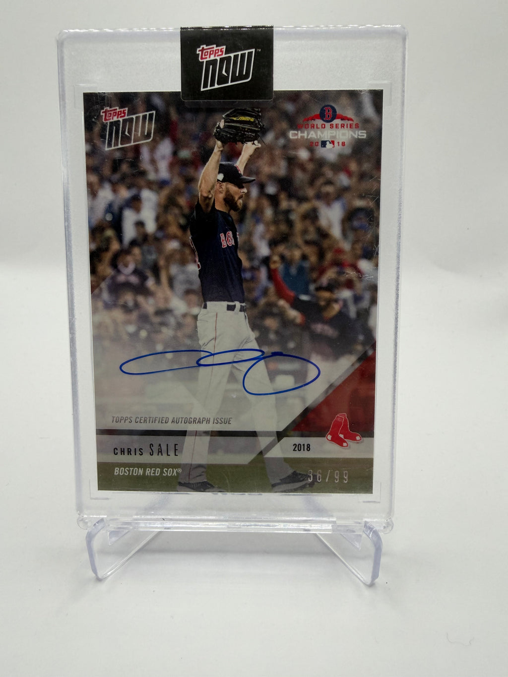 2018 Topps Now Boston Red Sox World Series Champions Chris Sale Autograph #WSC-7B /99