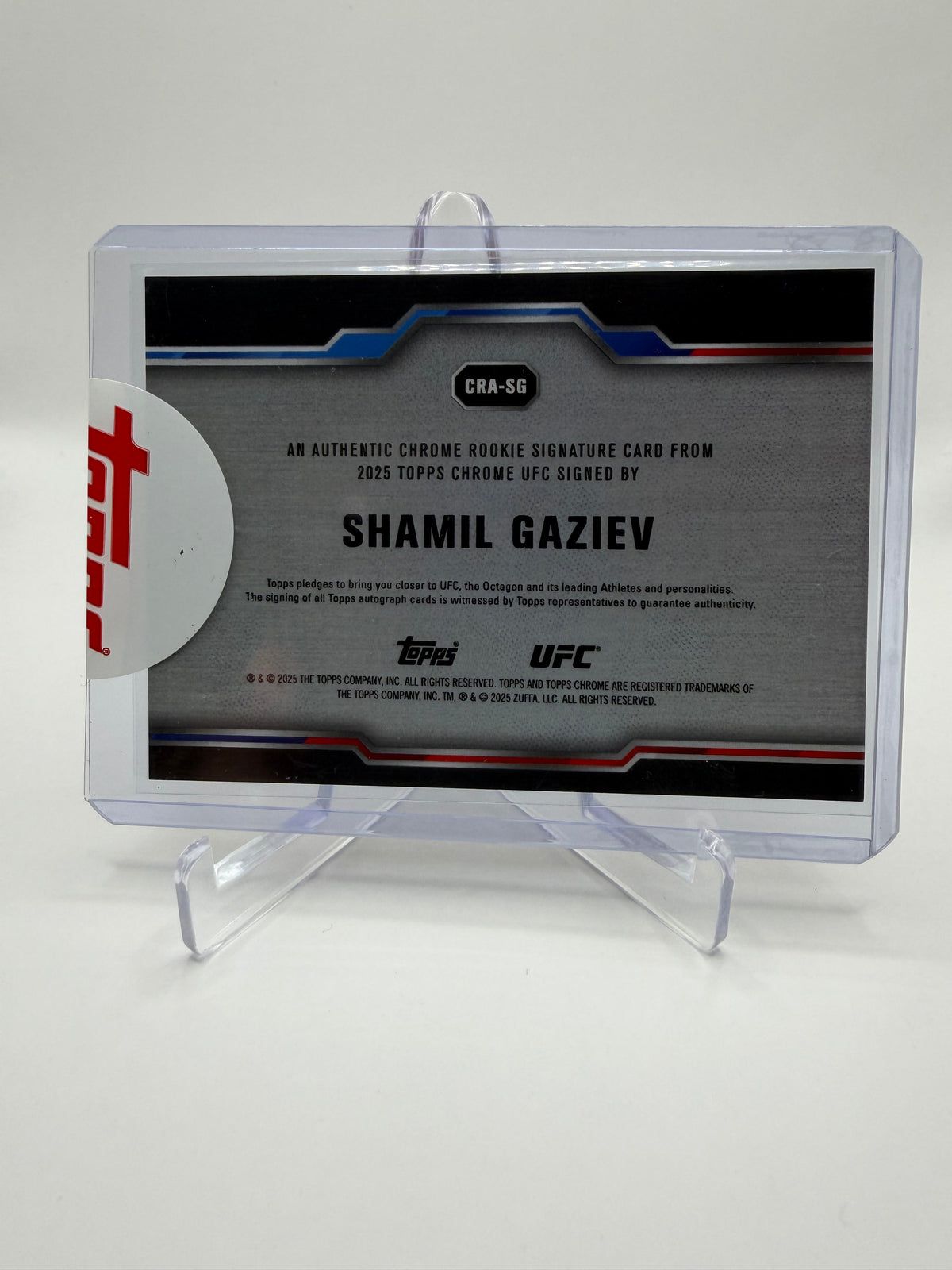 2025 Topps Chrome Sapphire UFC Shamil Gaziev Chrome Rookie Autograph Gold /50 #CRA-SG