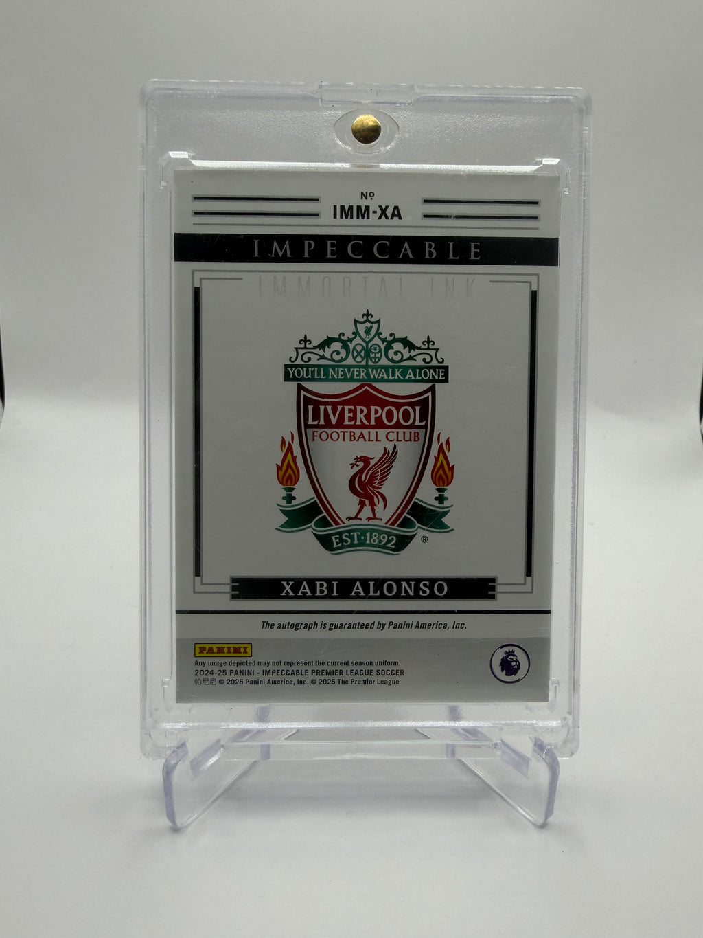 2024-25 Panini Impeccable Premier League Immortal Ink Cobalt Xabi Alonso Autograph /99