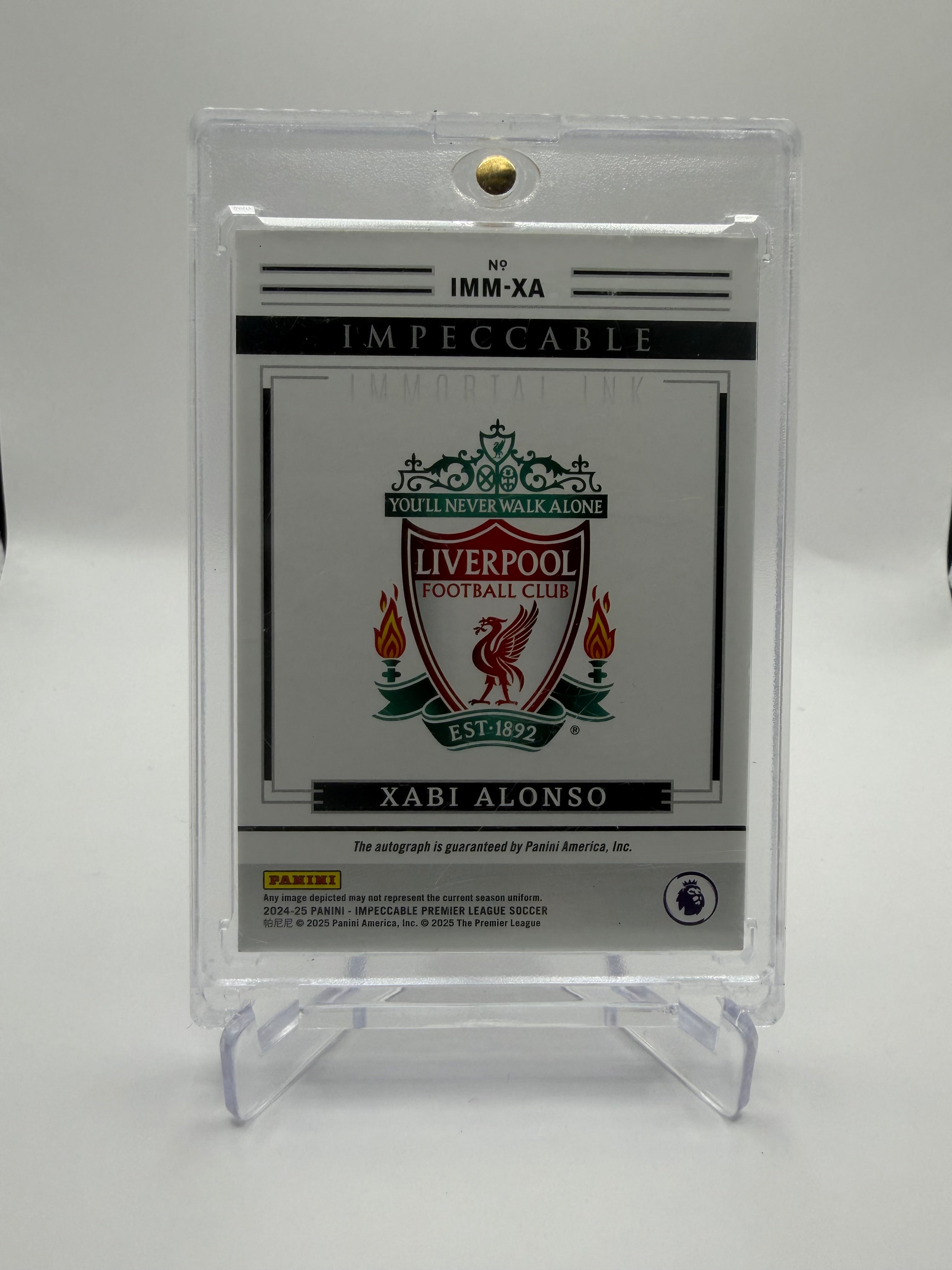2024-25 Panini Impeccable Premier League Immortal Ink Cobalt Xabi Alonso Autograph /99